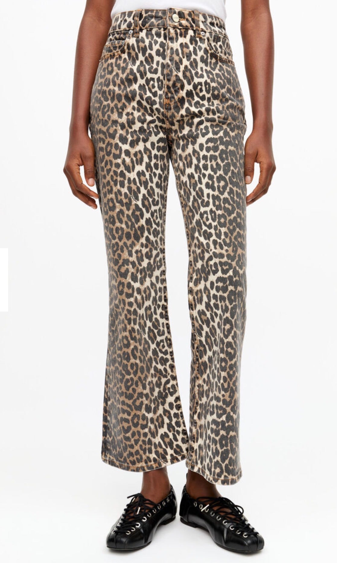 Ganni leopard Betzy cropped