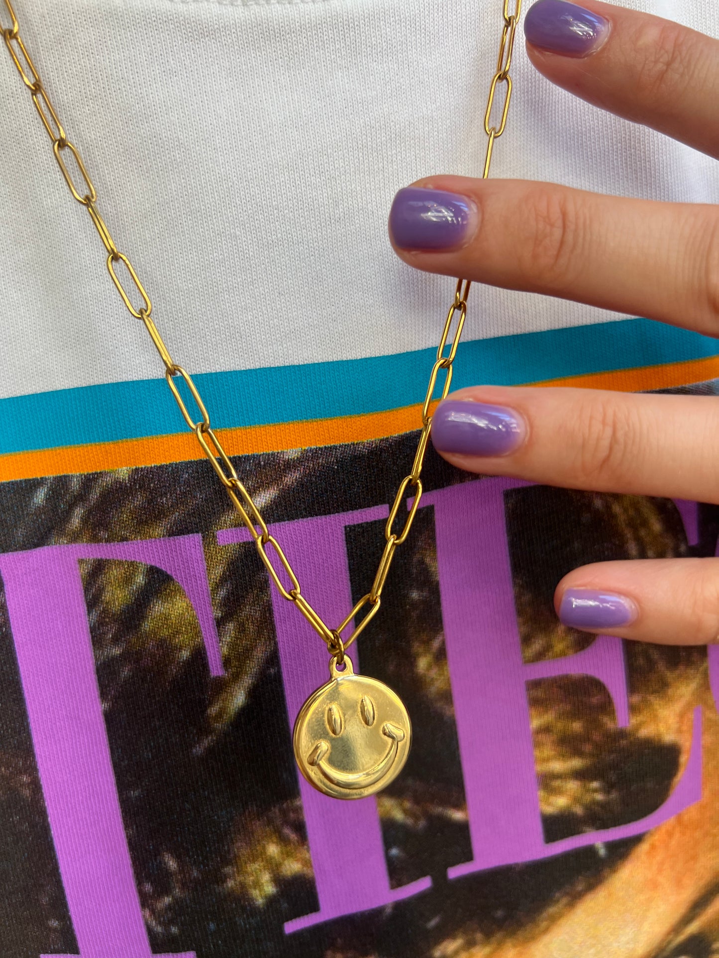Schakelketting goud rvs