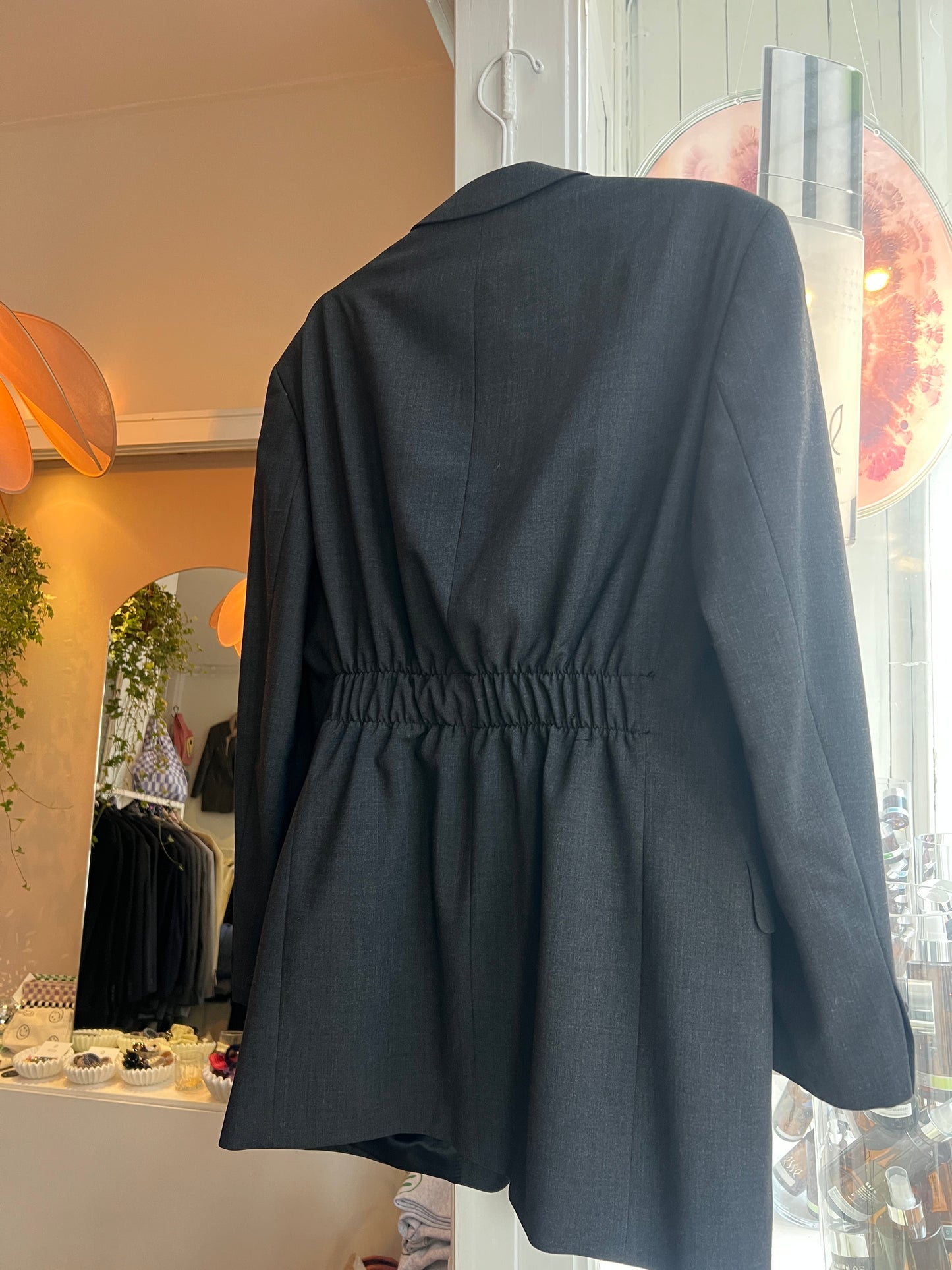 Getailleerde blazer donker grijs