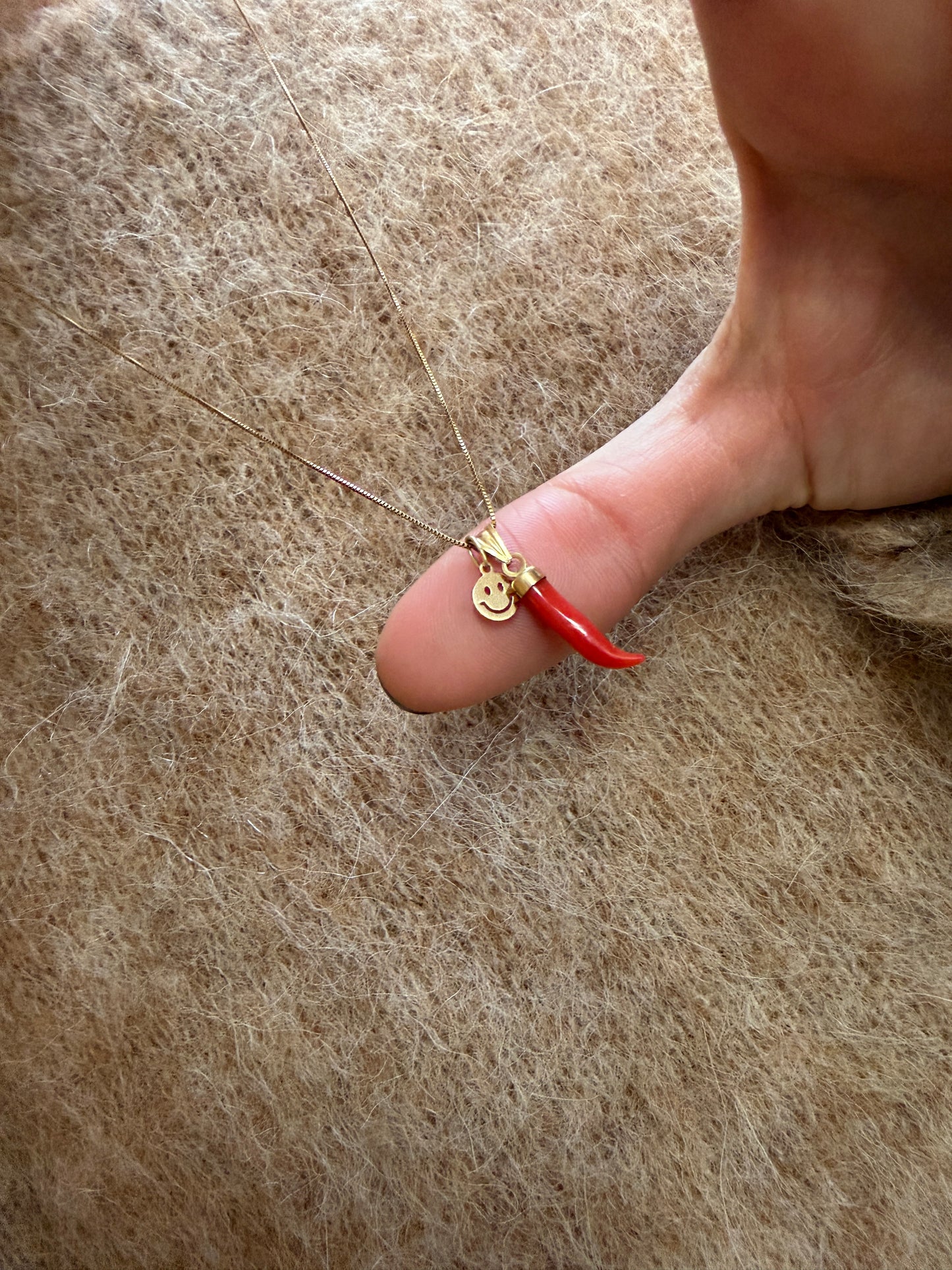 smiley bedel 14k goud