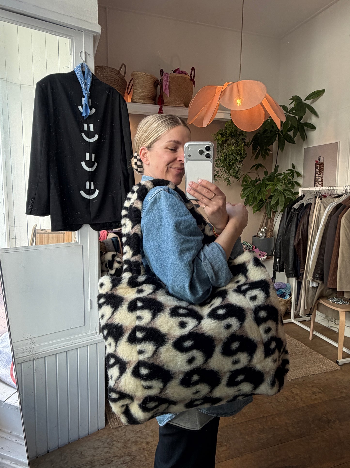 100% wollen yin yang bag