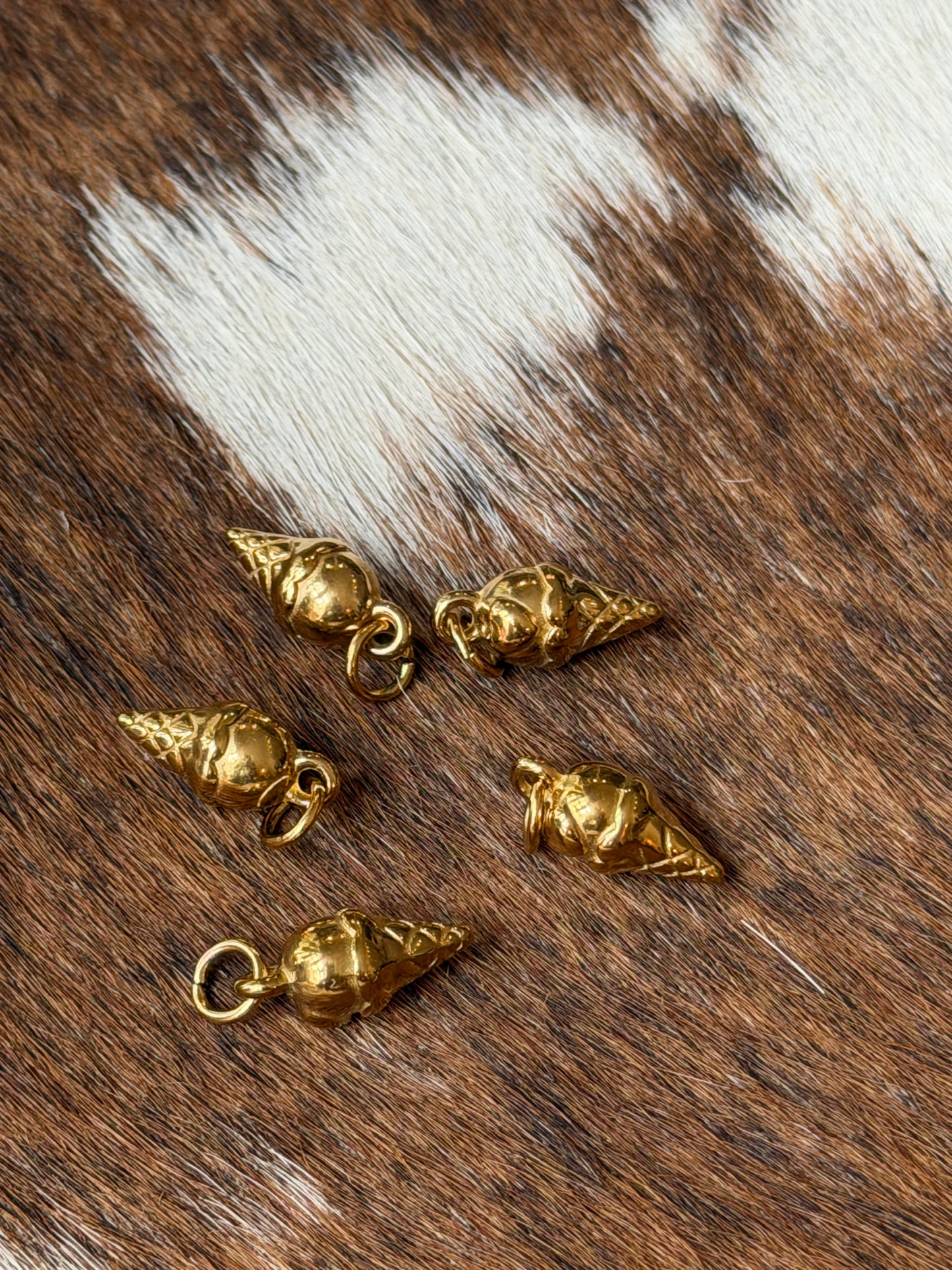 Ice cream gold pendant