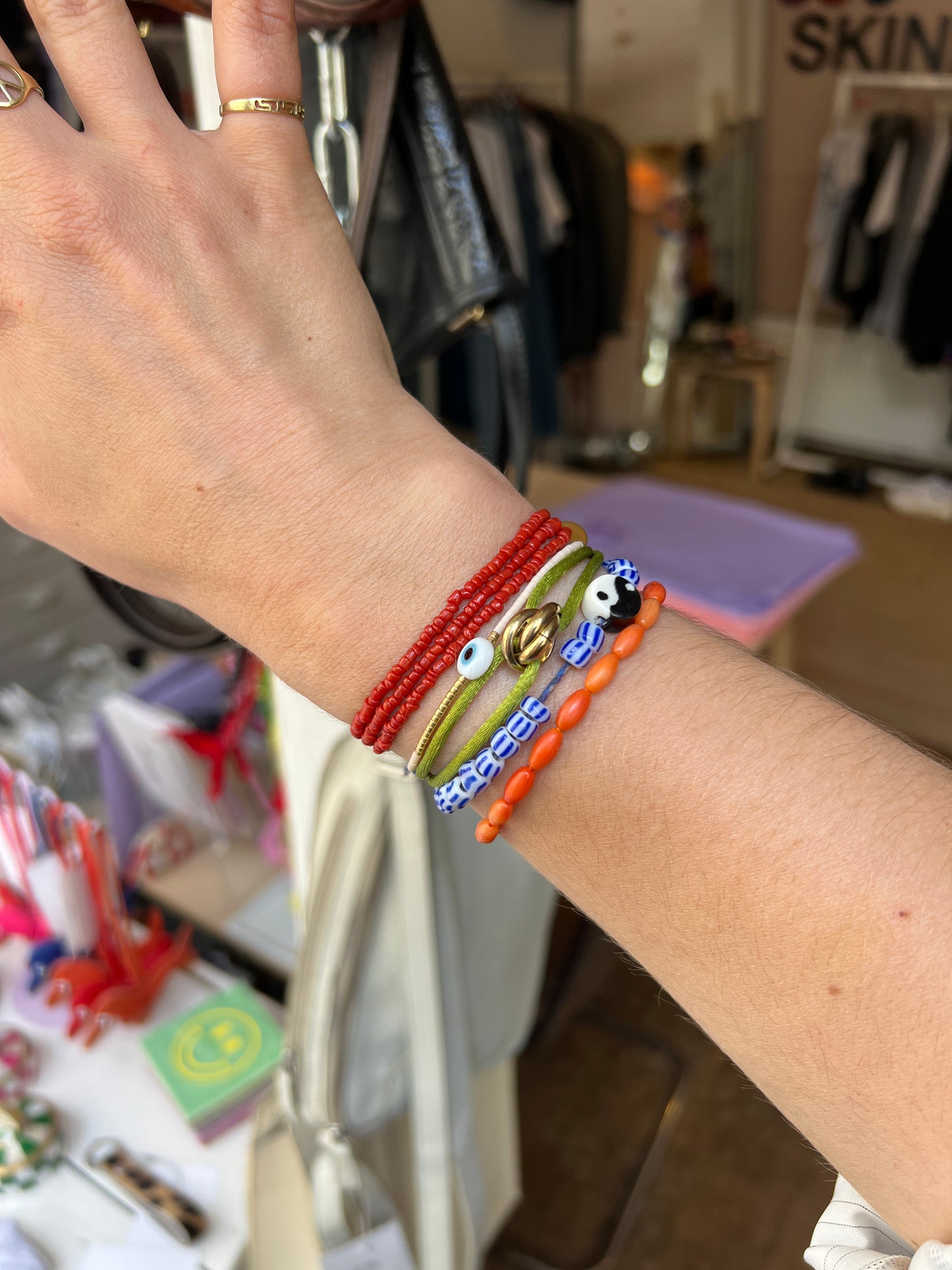 Vintage bloedkoraal armband