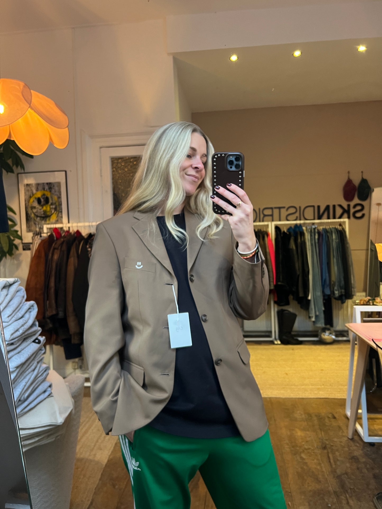 Oversized vintage blazer camel