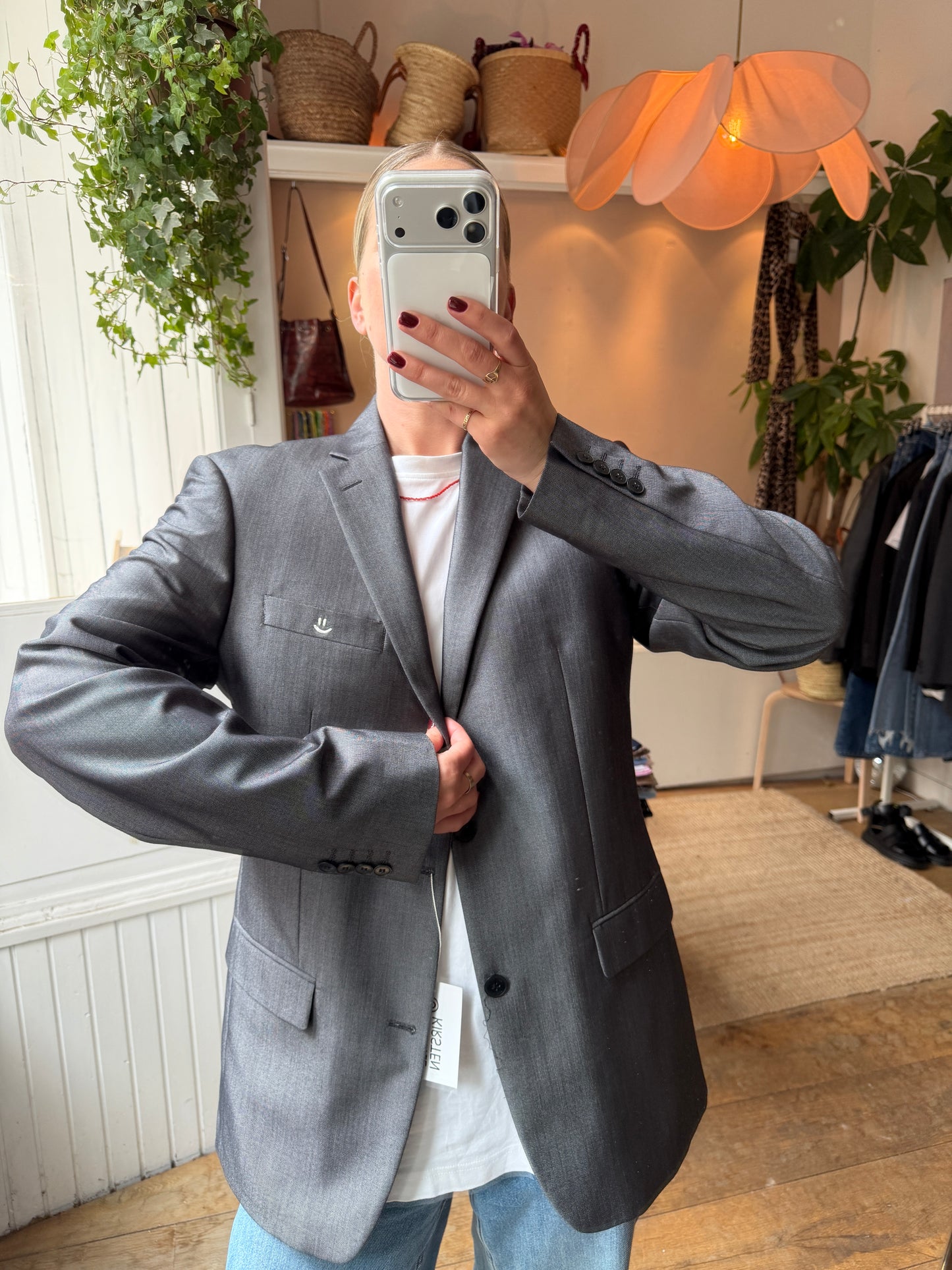 vintage oversized grey blazer ◡̈