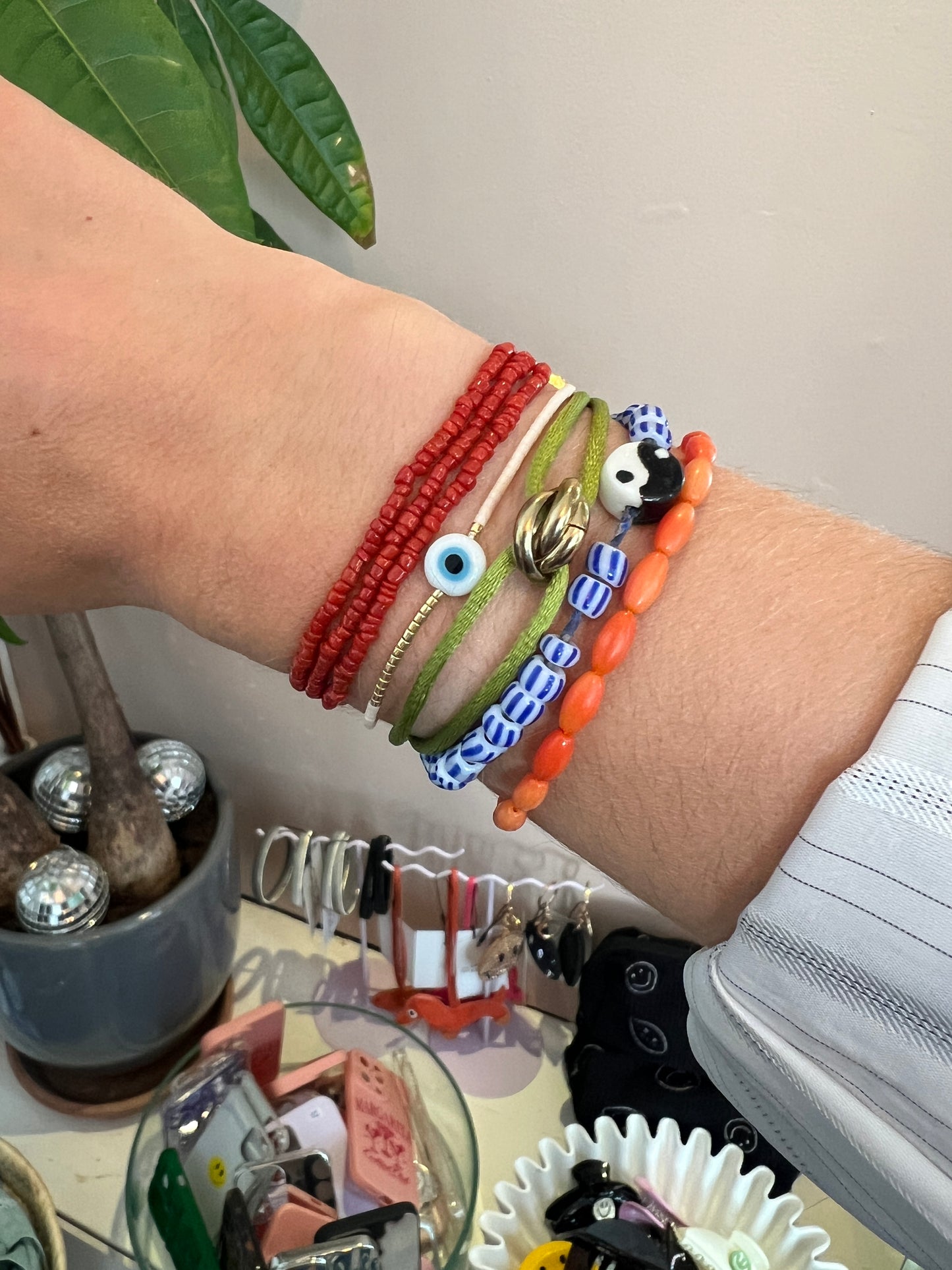 Vintage bloedkoraal armband