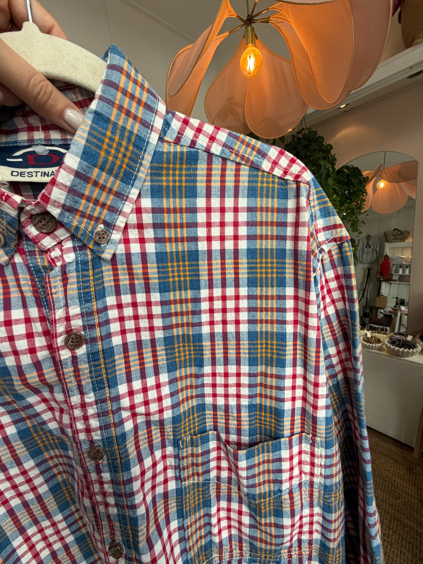 Vintage checked blouse