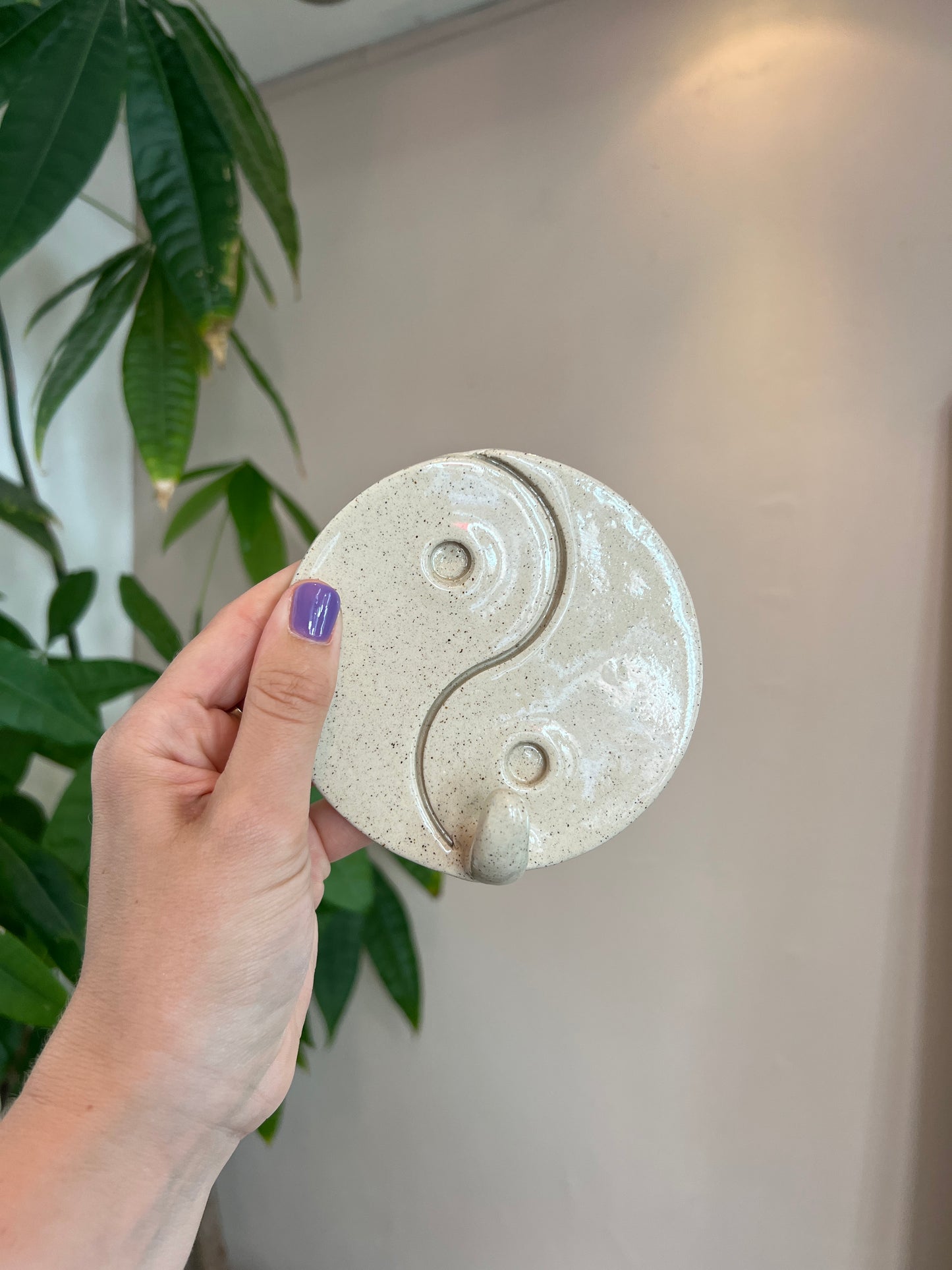 Yin yang wandhaakje