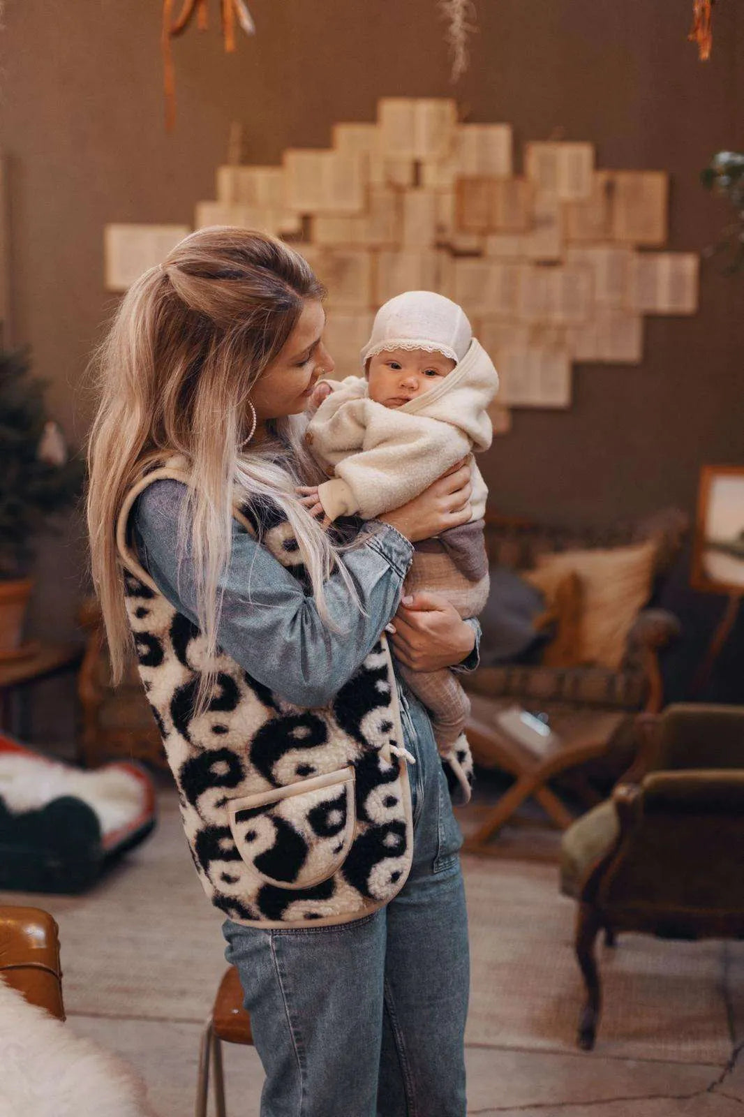 Yin yang wollen bodywarmer