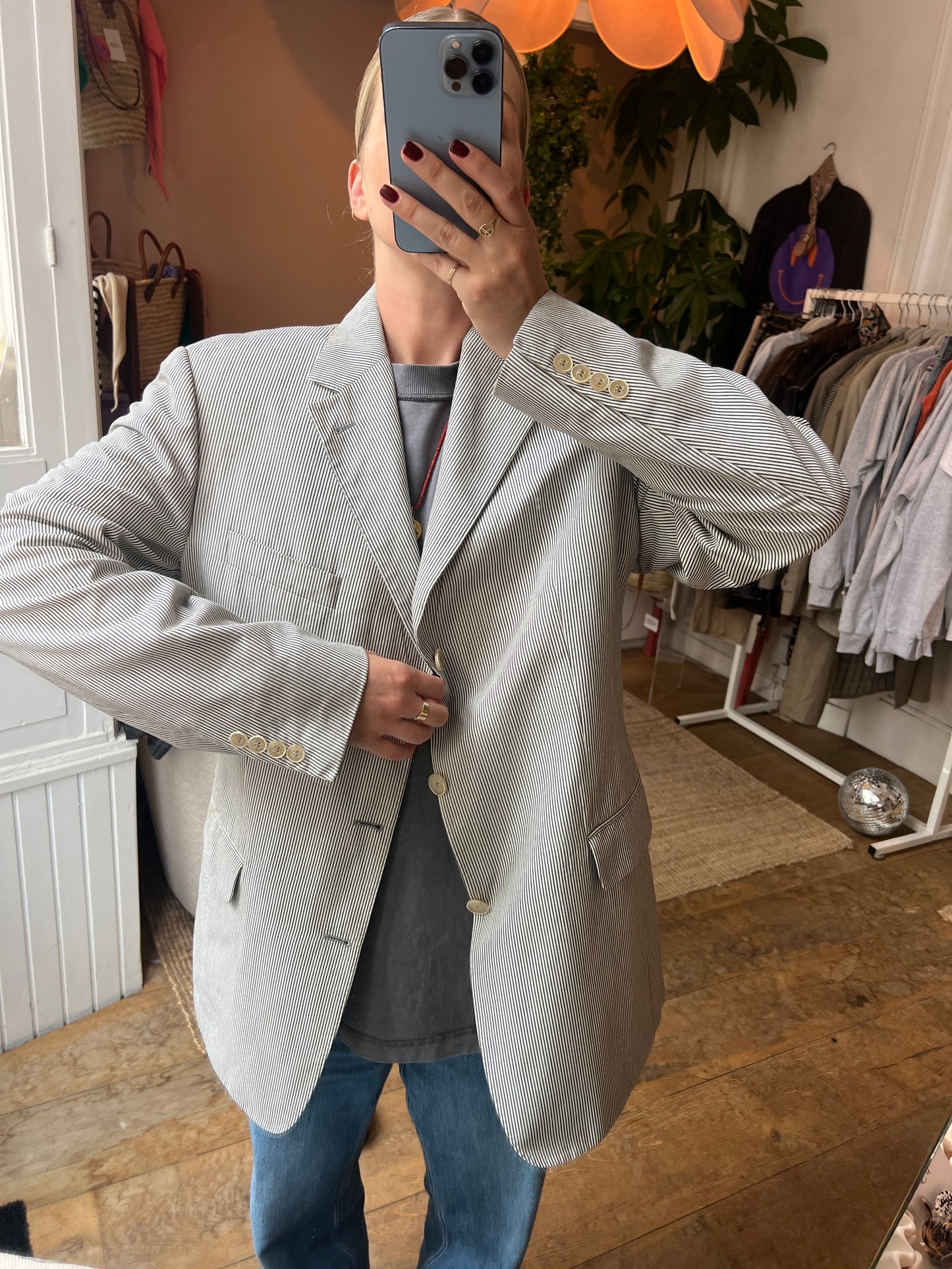 Vintage oversized blazer stripes