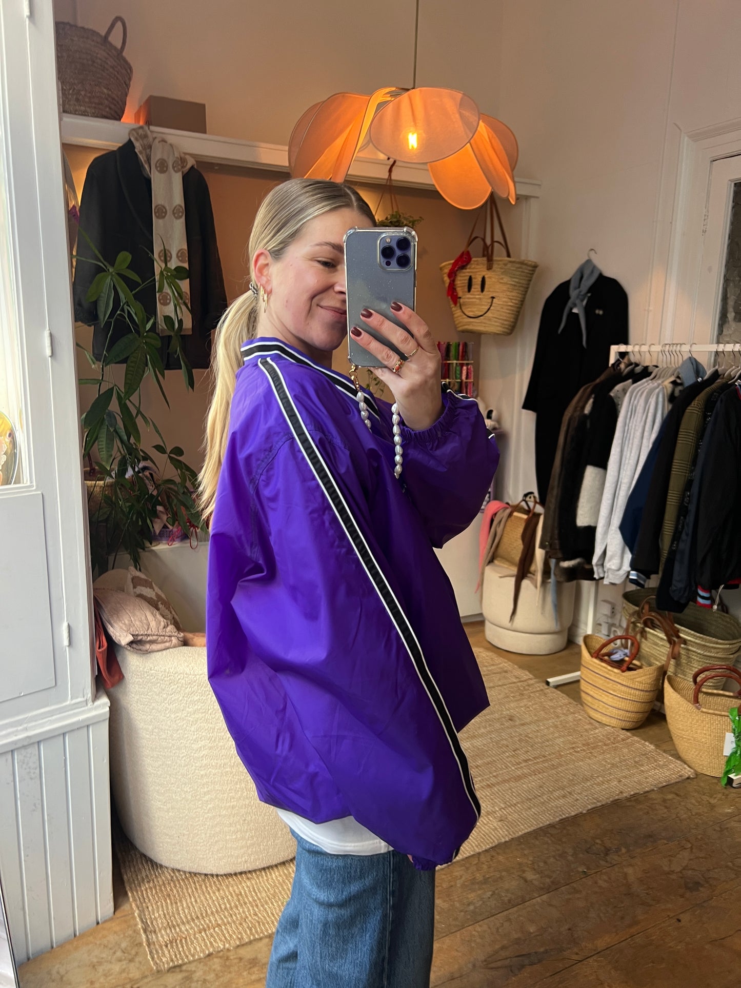 Vintage windbreaker purple