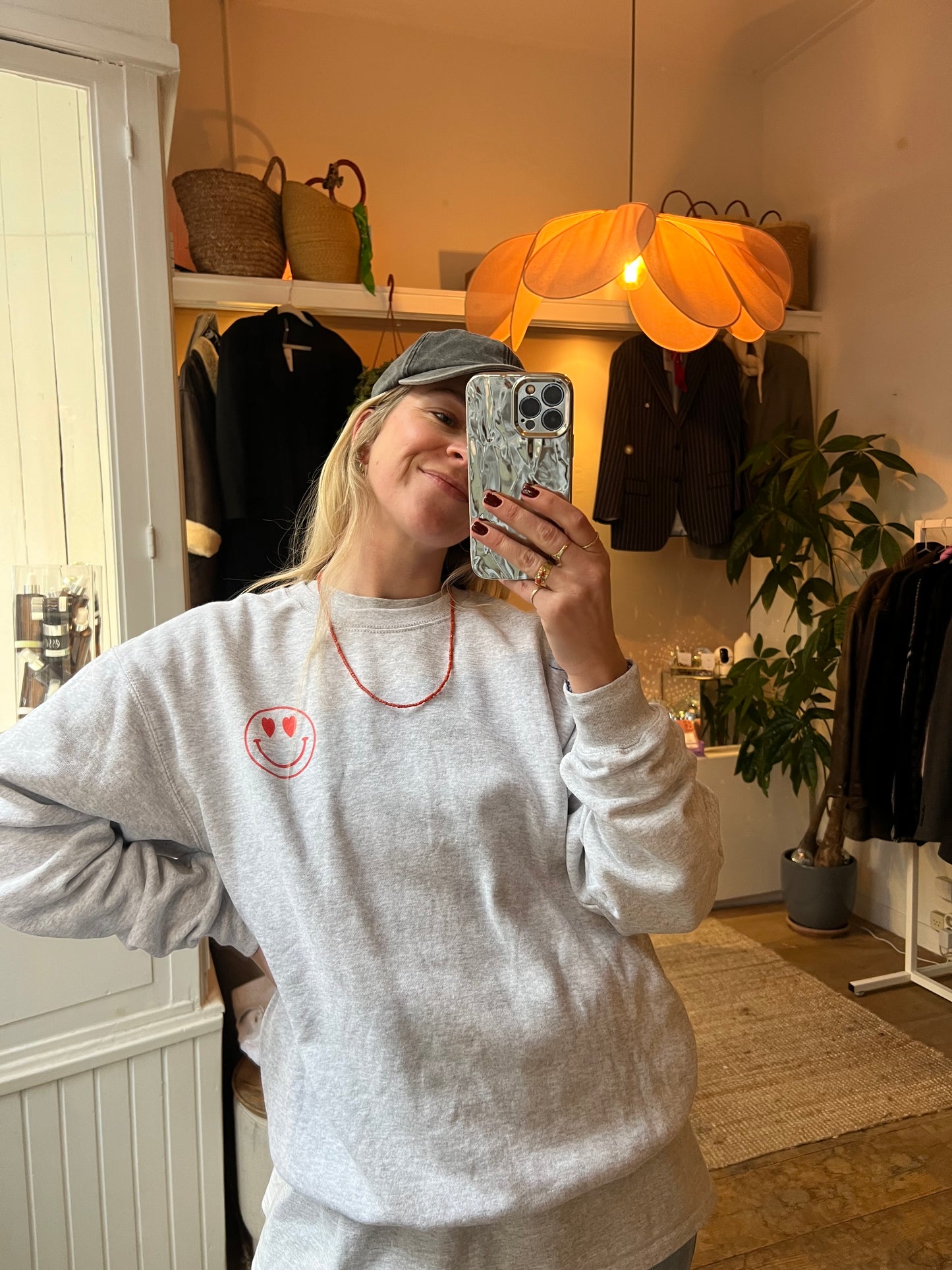 Vintage Kirsten smiley hartjes sweater
