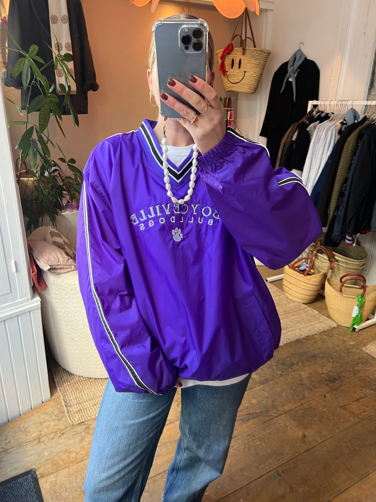 Vintage windbreaker purple