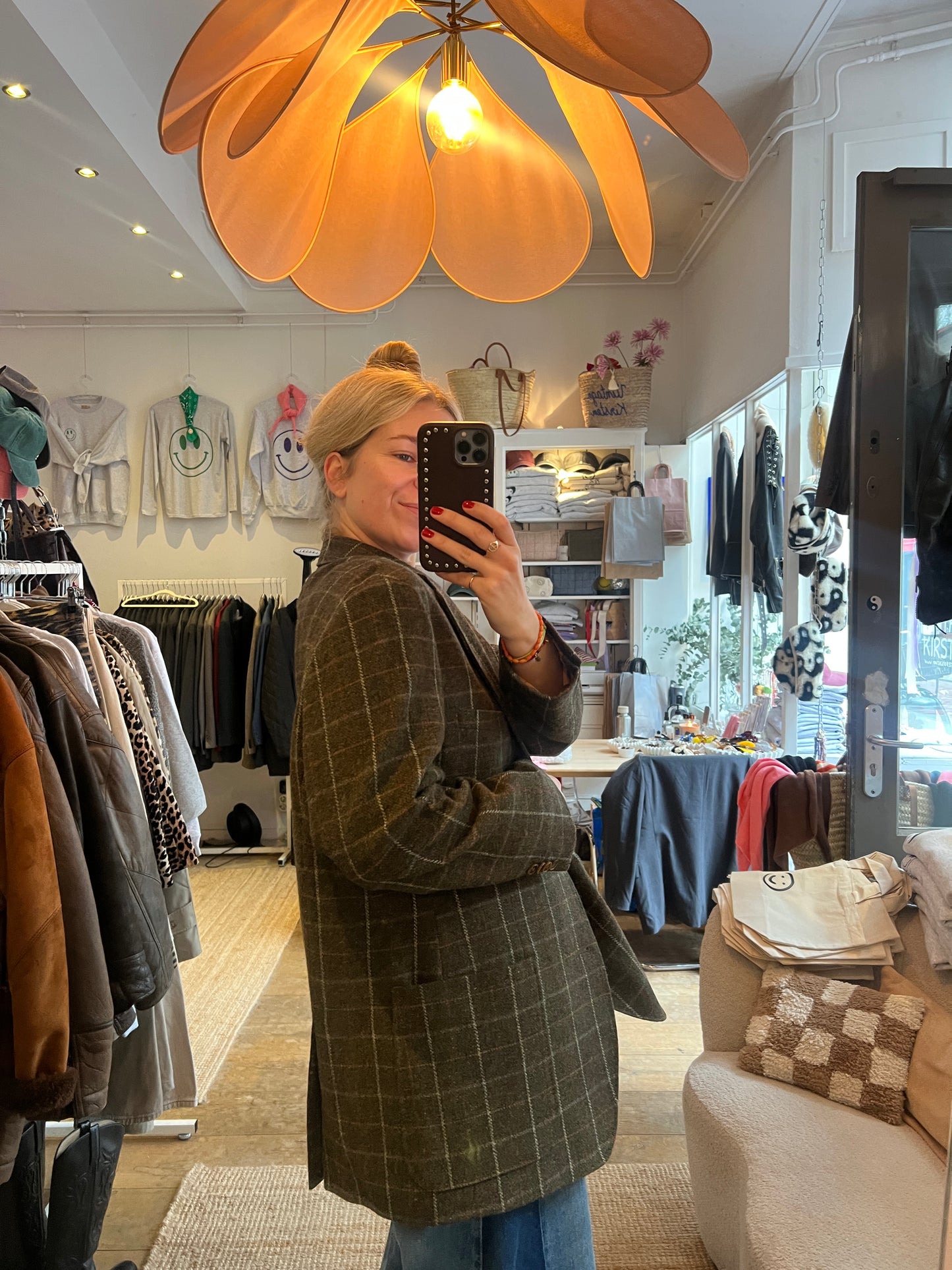 100% wollen vintage blazer groen