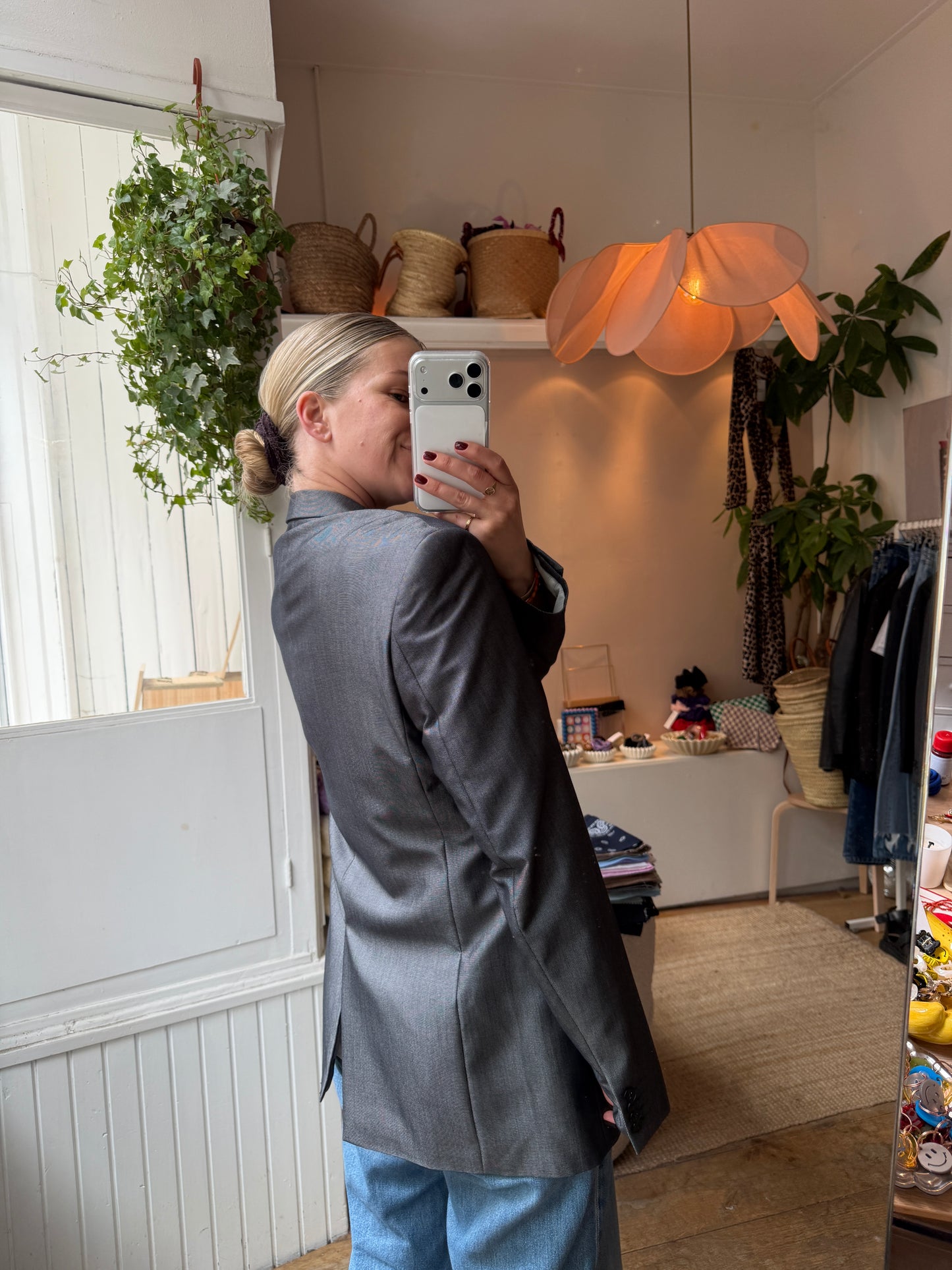vintage oversized grey blazer ◡̈