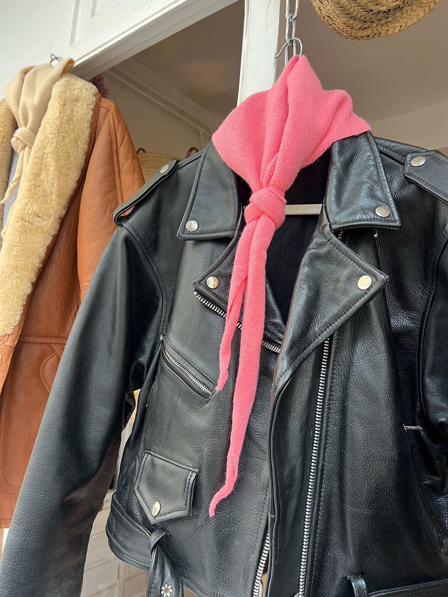 Vintage leather bikerjack