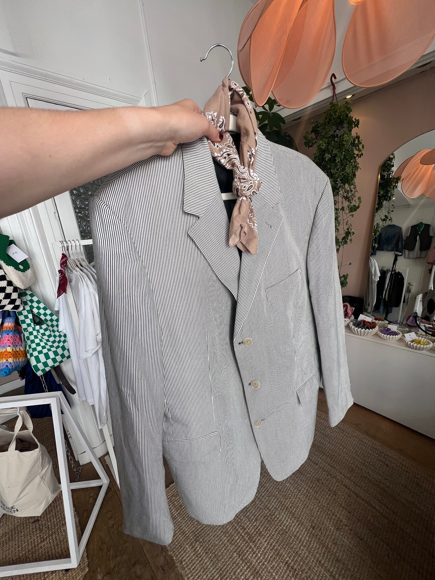 Vintage oversized blazer stripes