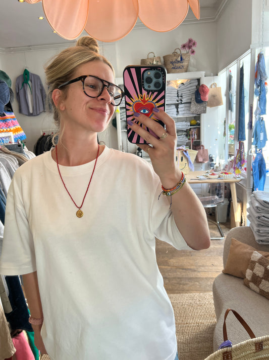 Vintage bloedkoraal ketting