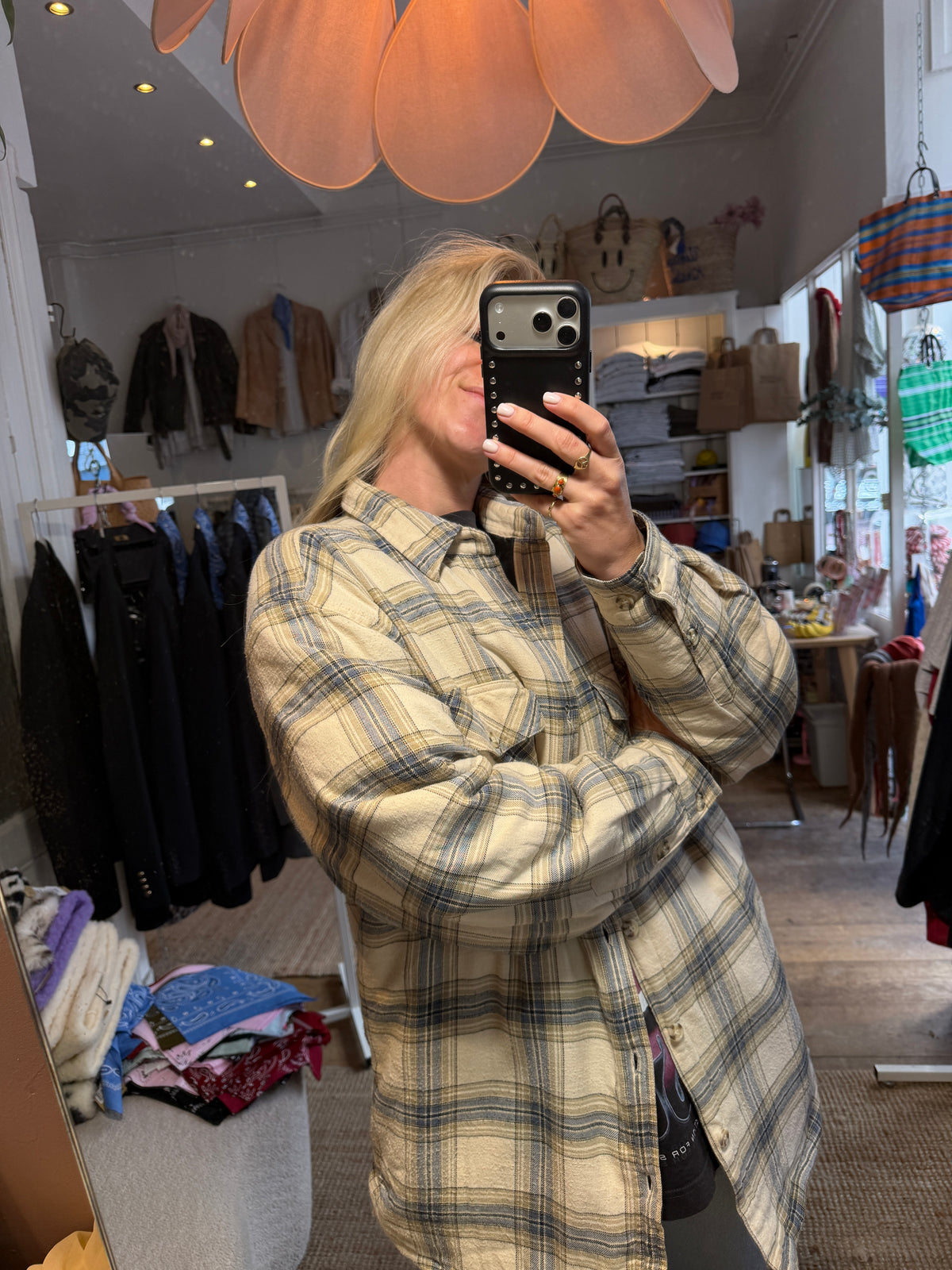 Oversized checked blouse/overhemd/jas