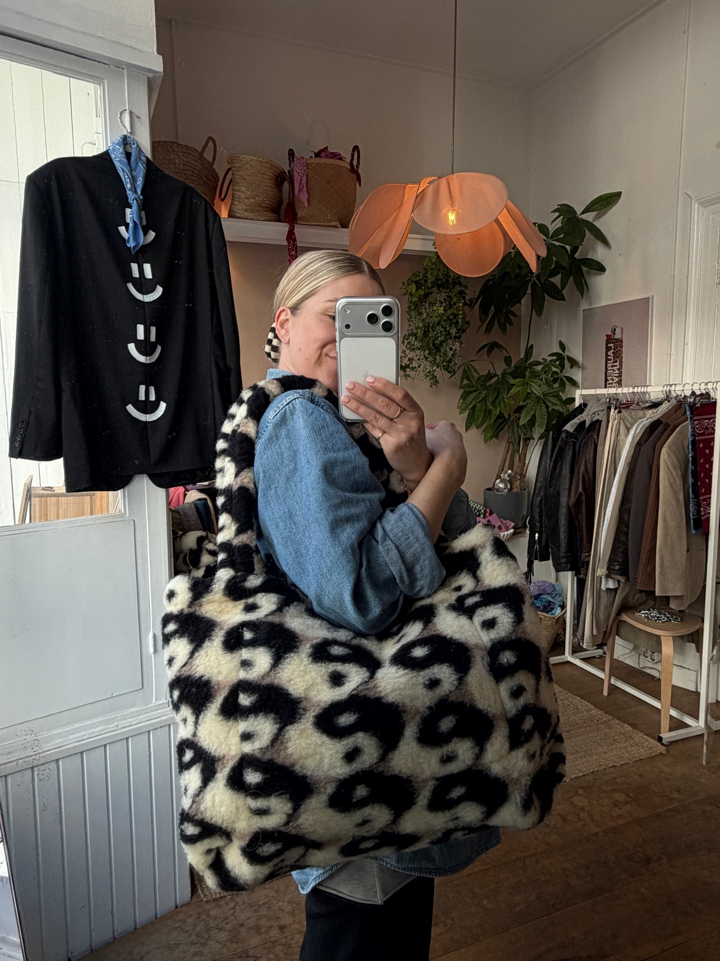 100% wollen yin yang bag