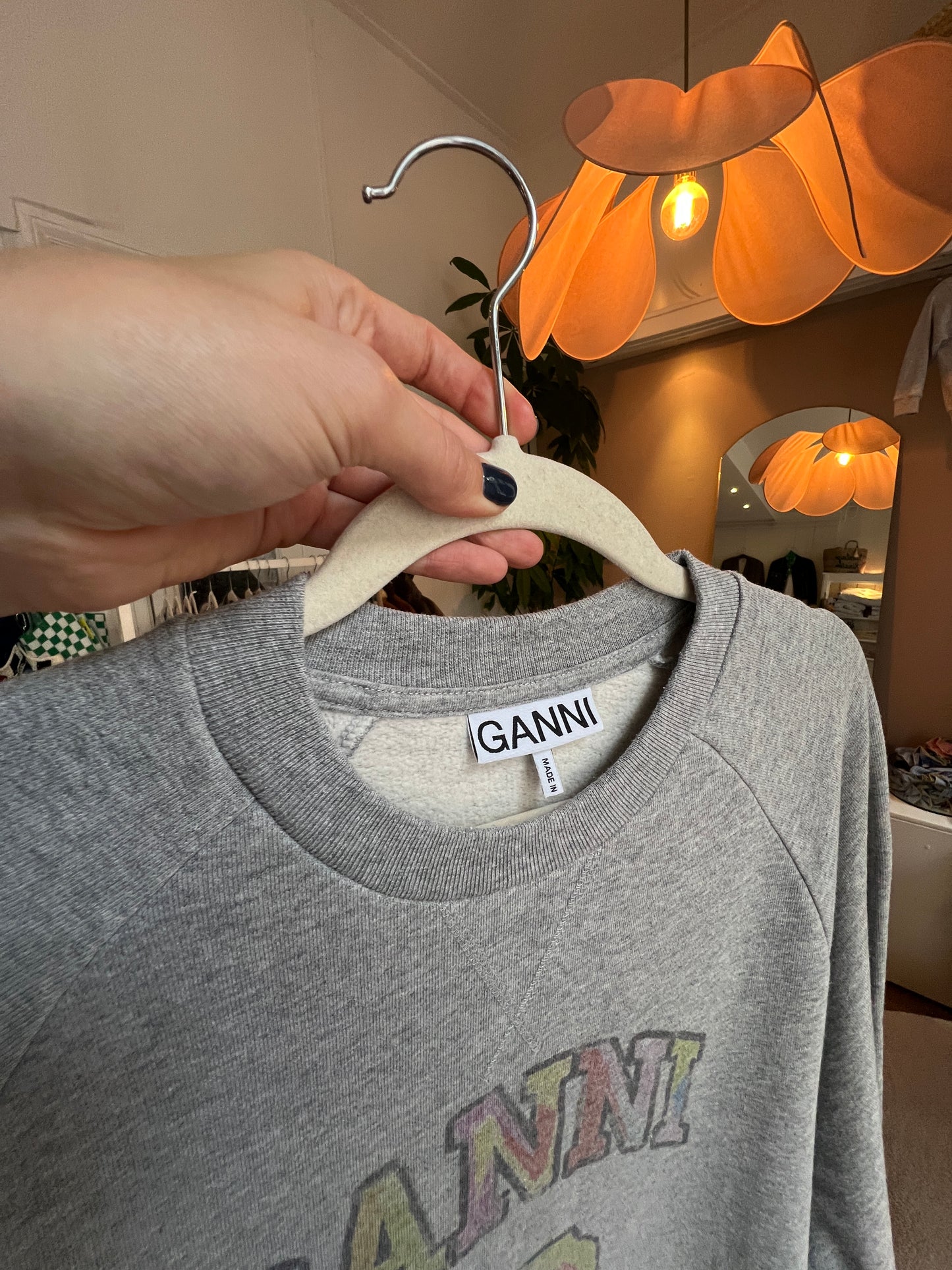 Ganni sweater grijs