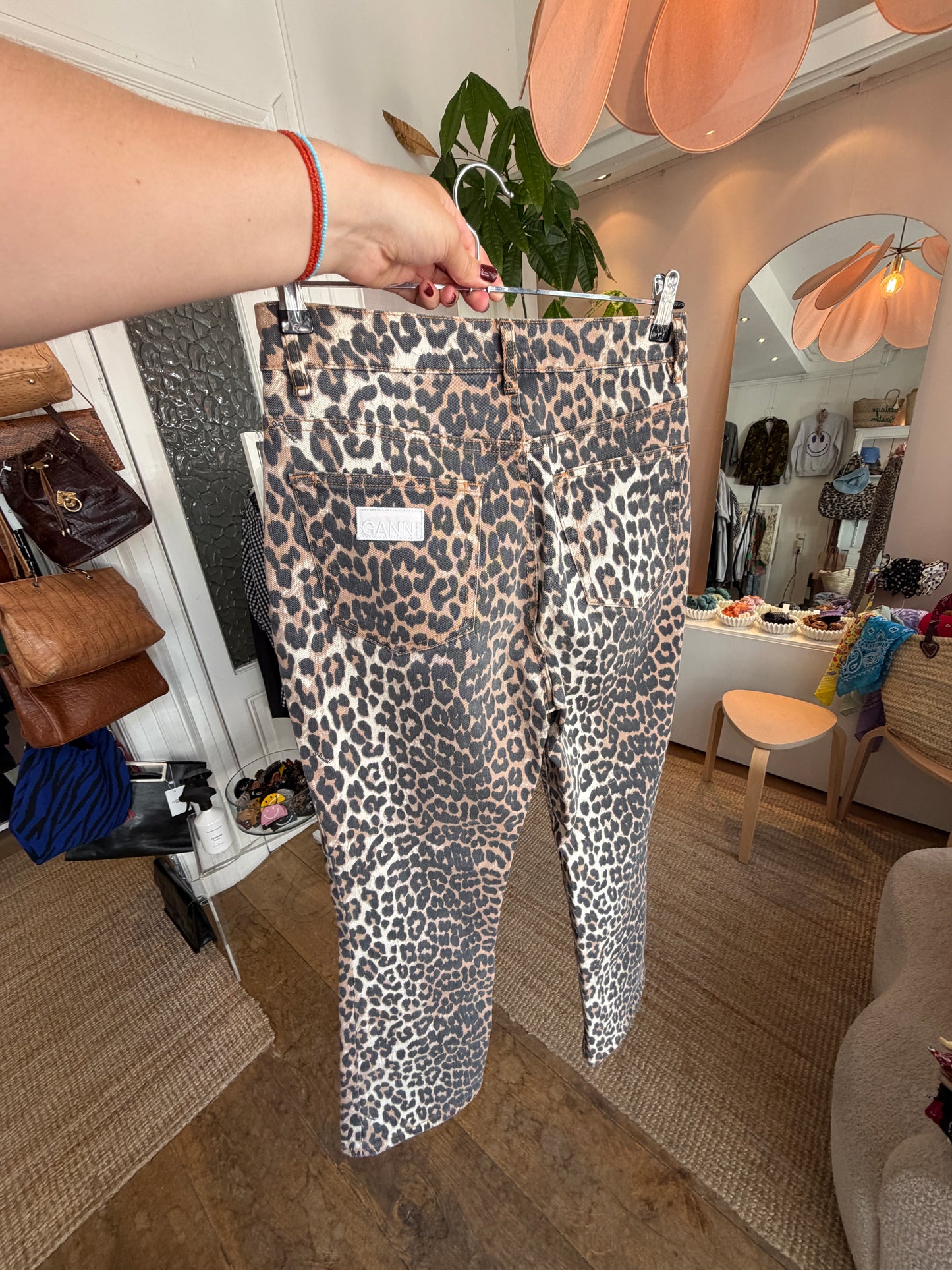 Ganni leopard Betzy cropped