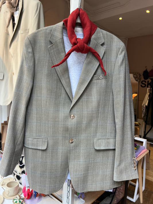 Vintage oversized blazer grijs/groen
