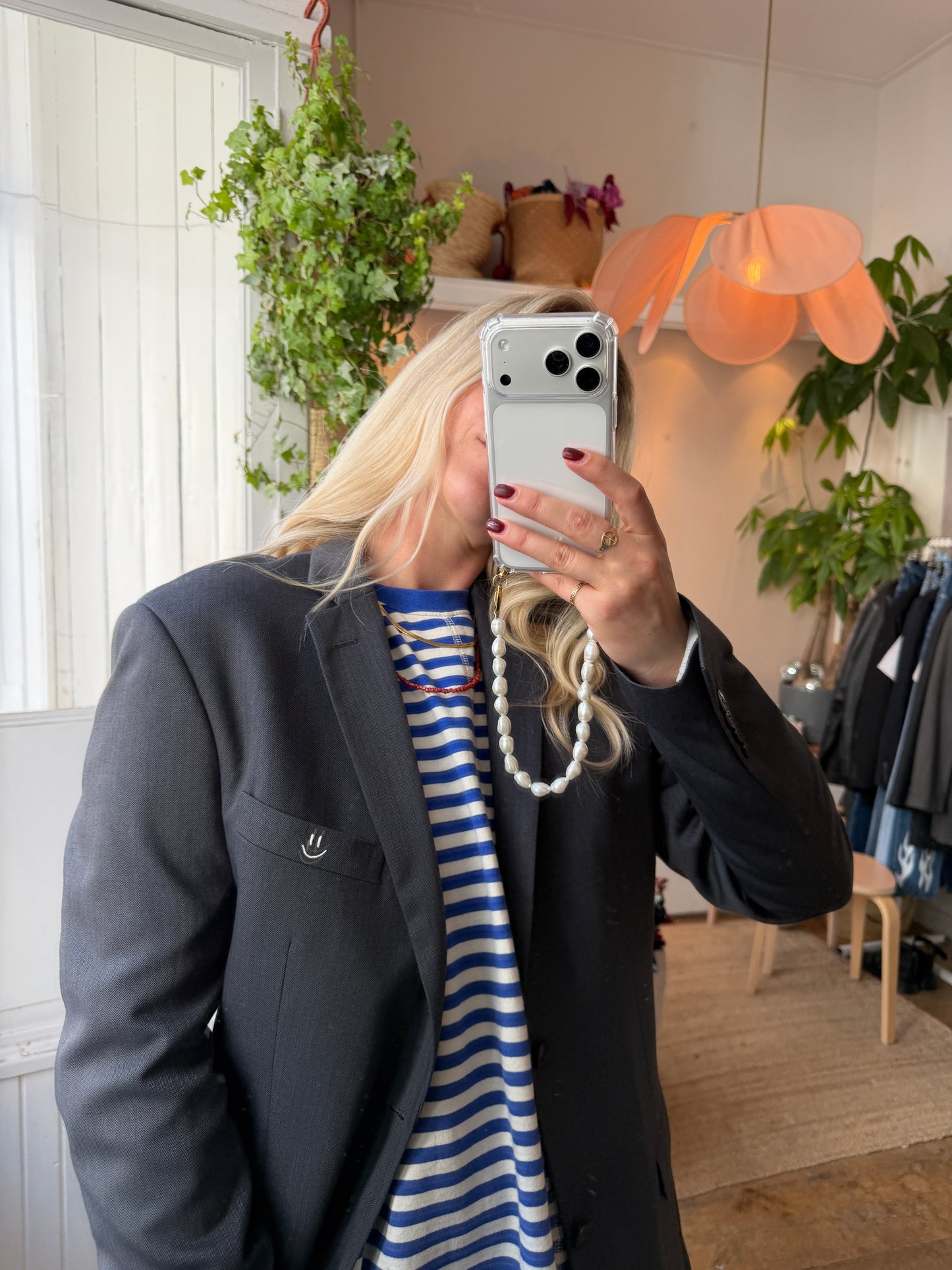 Vintage oversized dark grey blazer ◡̈