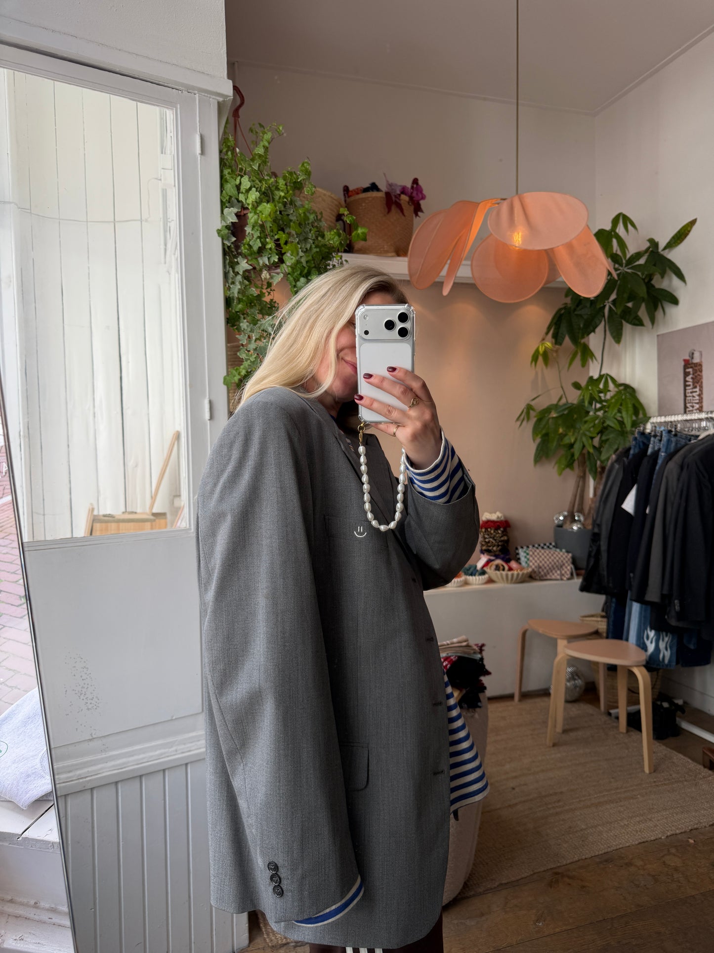 Vintage oversized grey blazer ◡̈