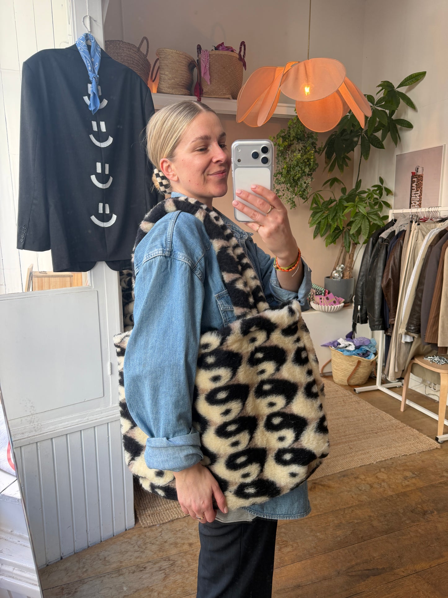 100% wollen yin yang bag