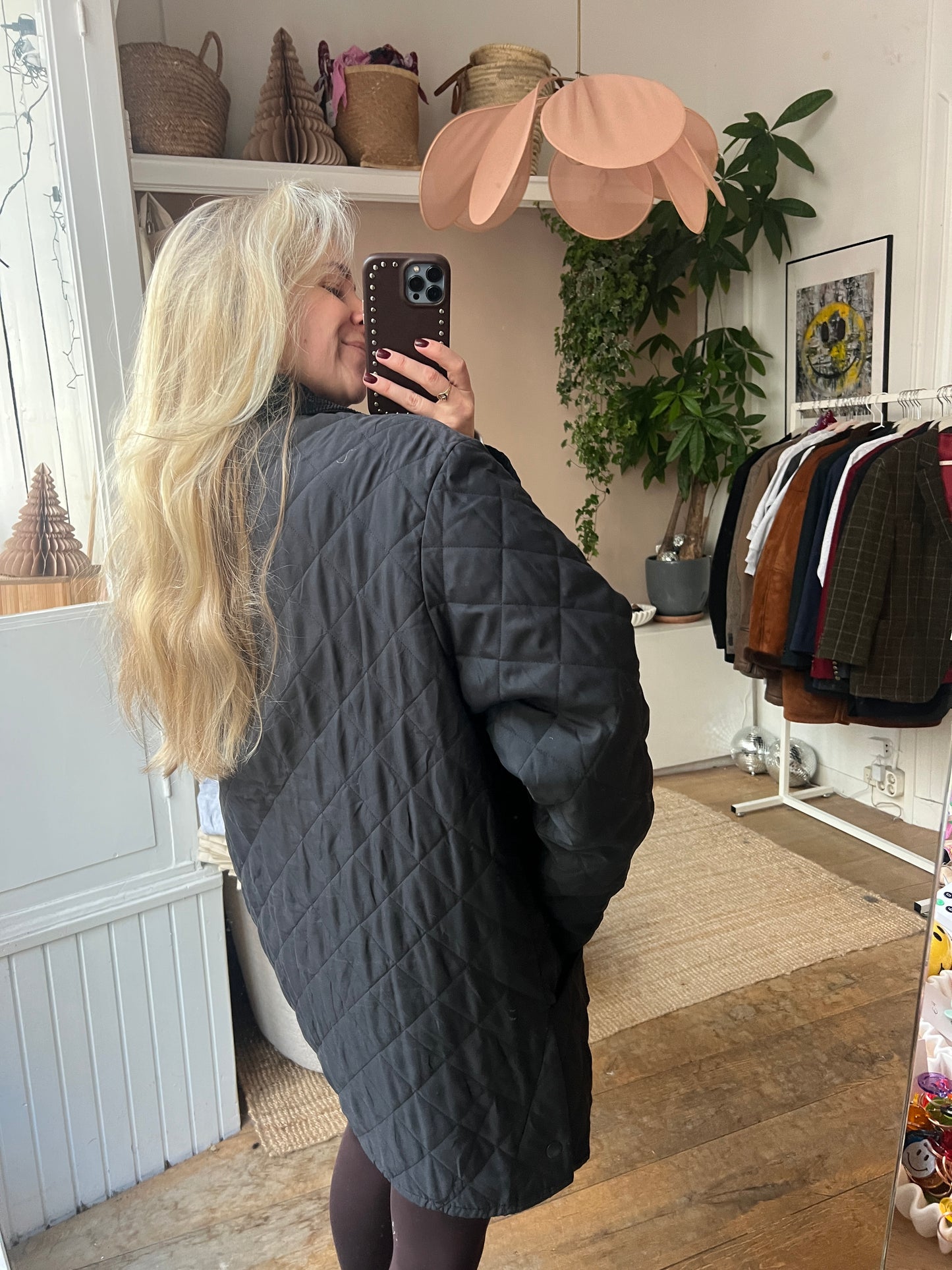 Barbour guilted jack zwart