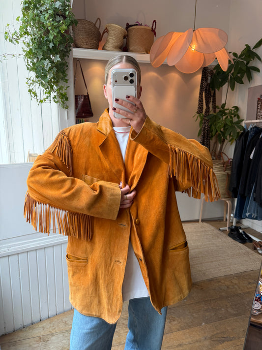 Vintage suede fringe jack