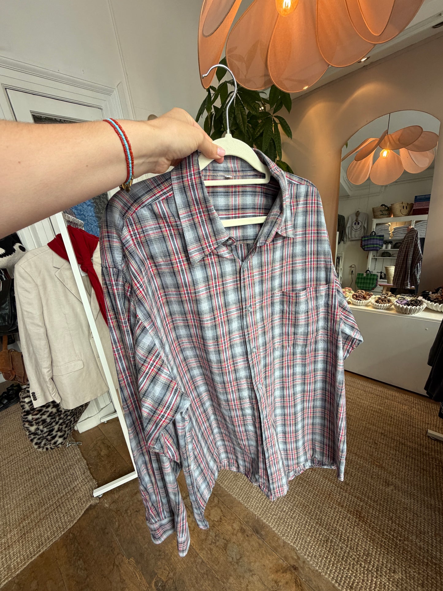 Vintage checked dad blouse