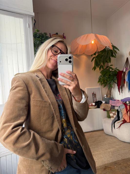 Vintage oversized corduroy blazer brown