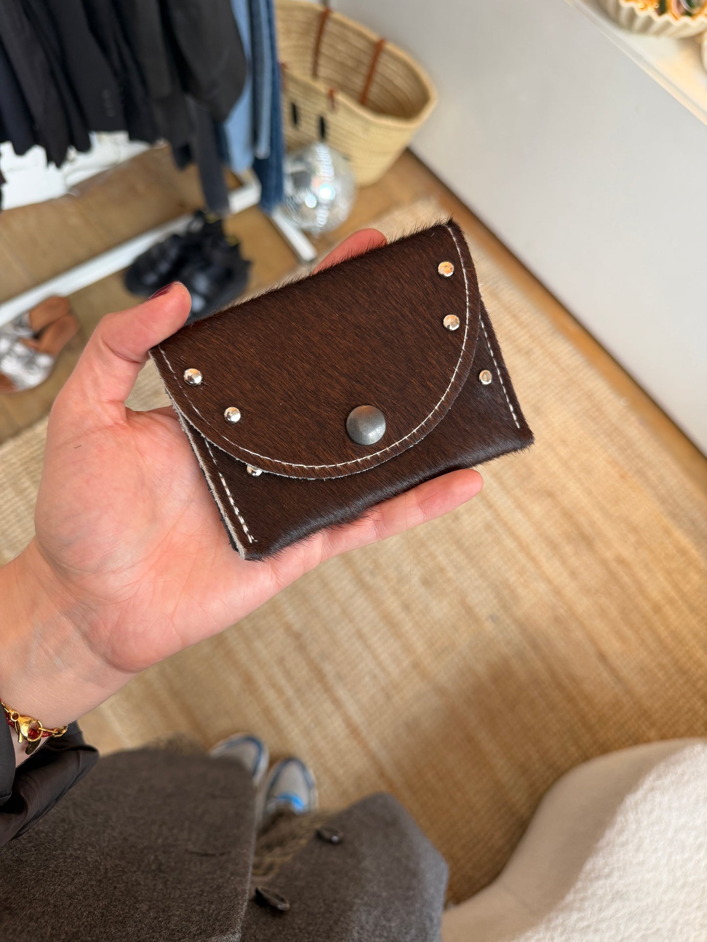 Cow studs wallet