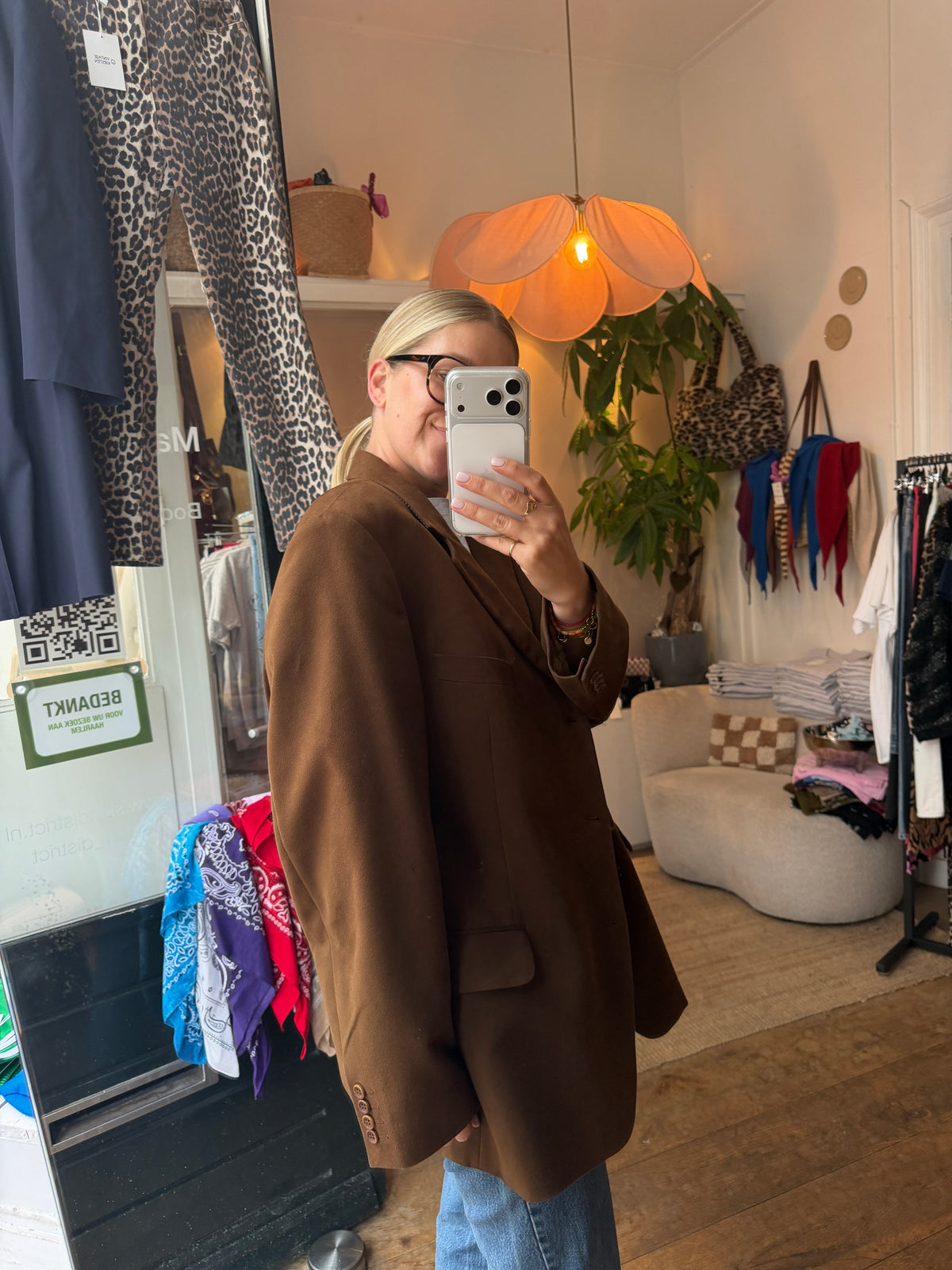Vintage oversized blazer brown