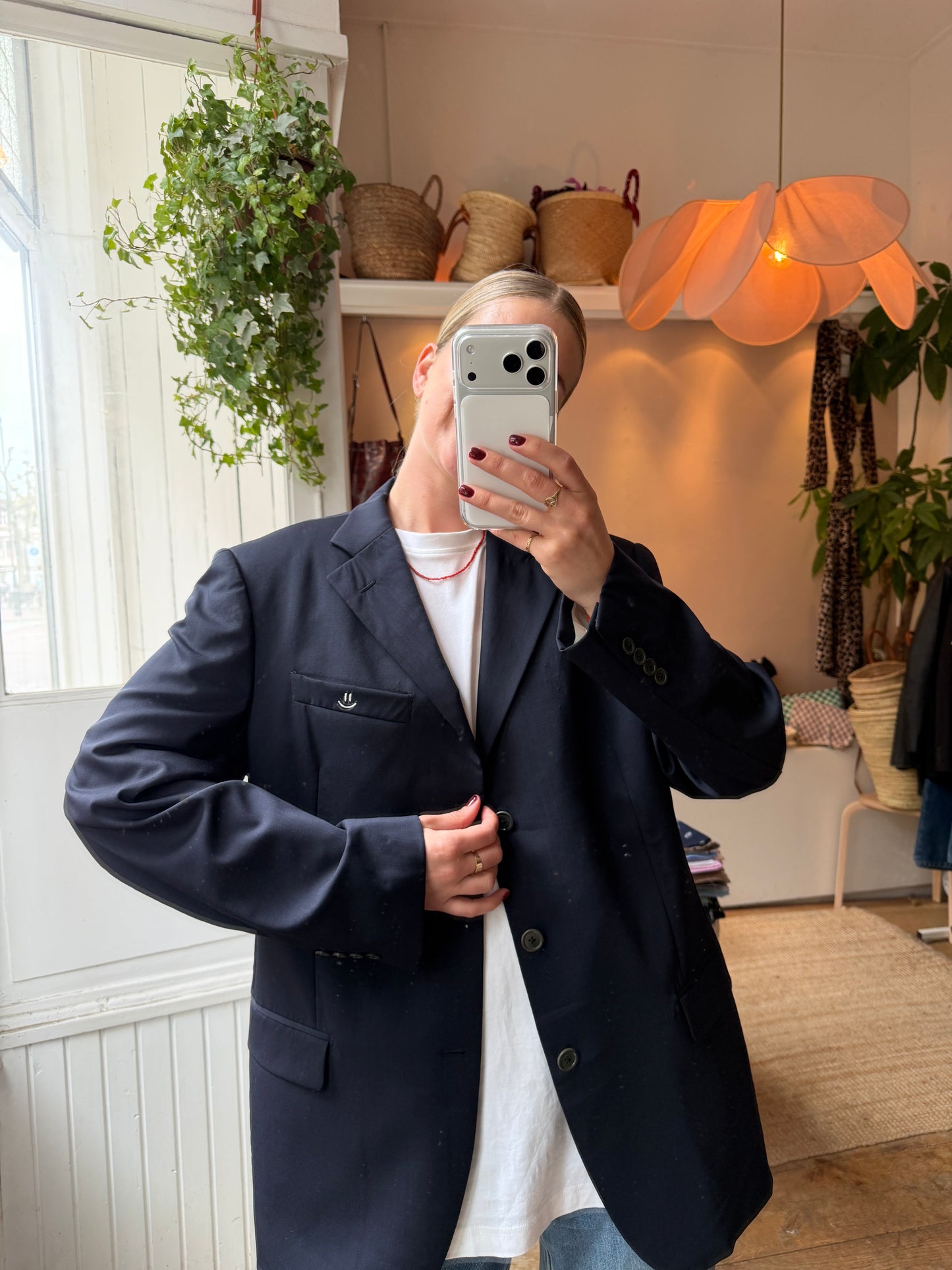 Vintage oversized blue blazer ◡̈