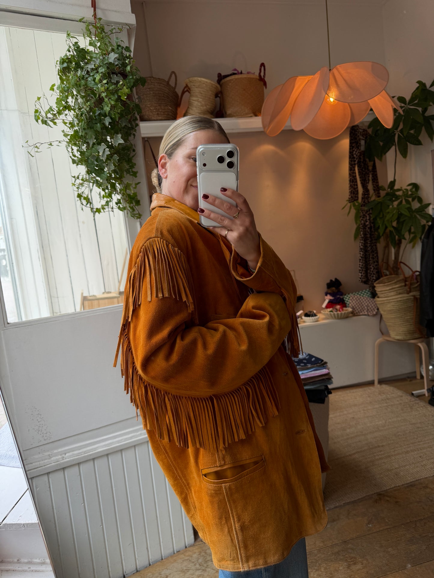 Vintage suede fringe jack
