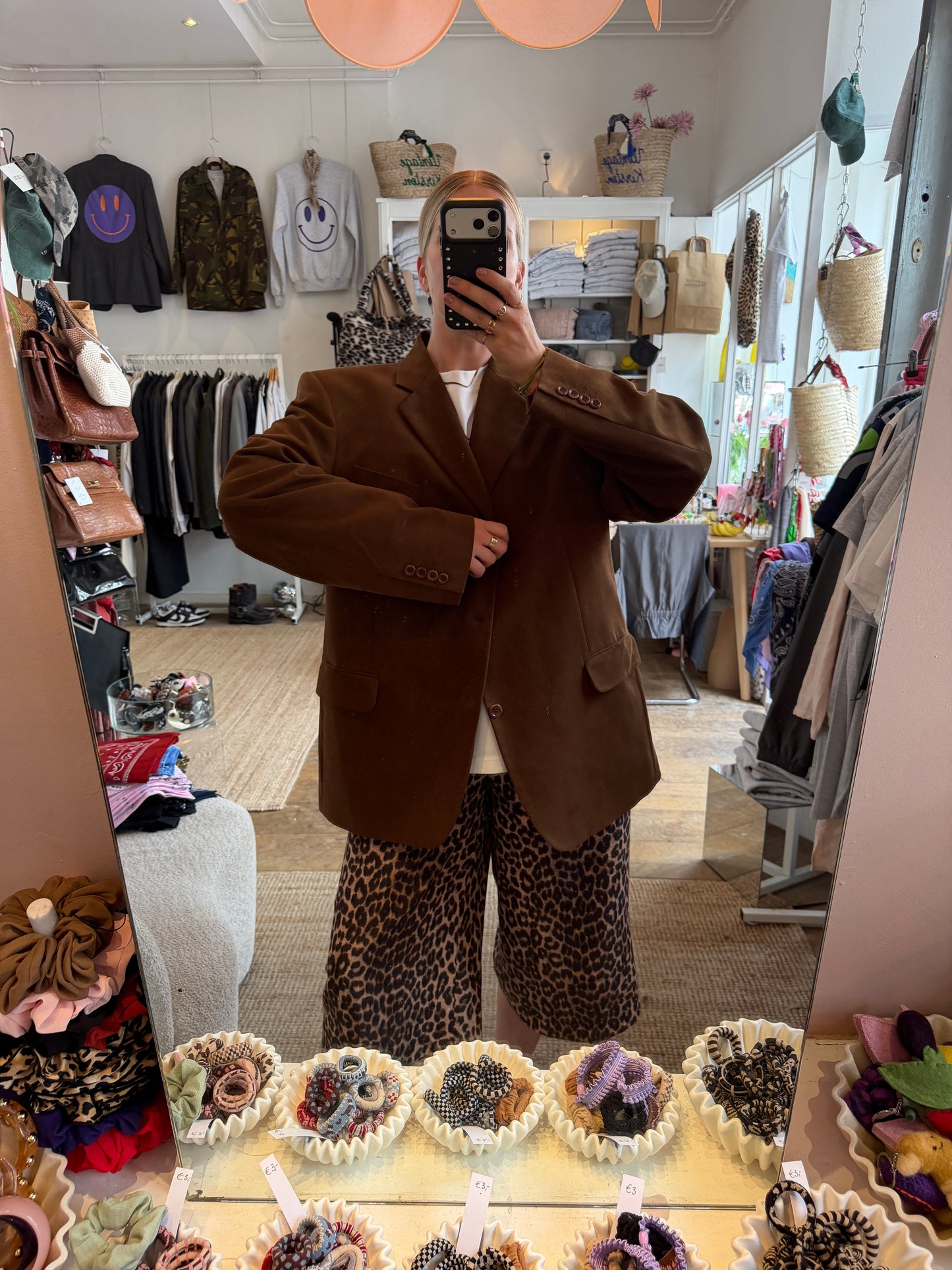 Vintage oversized blazer brown