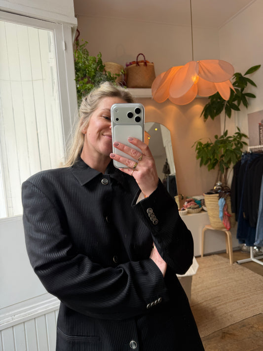 Zwarte vintage oversized blazer