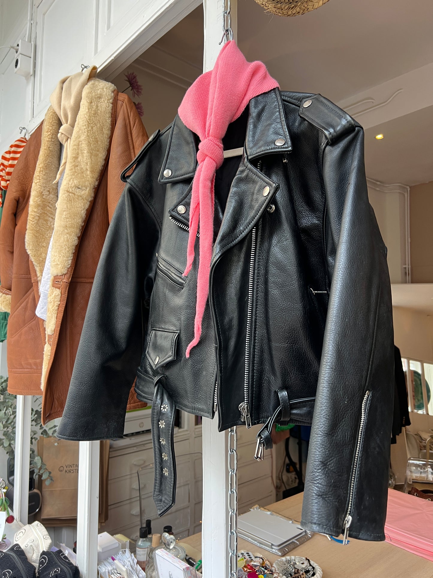 Vintage leather bikerjack