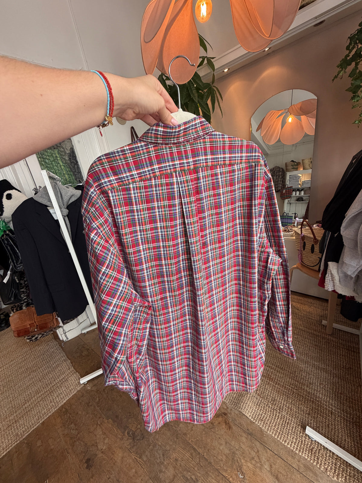 Ralph Lauren oversized checked blouse