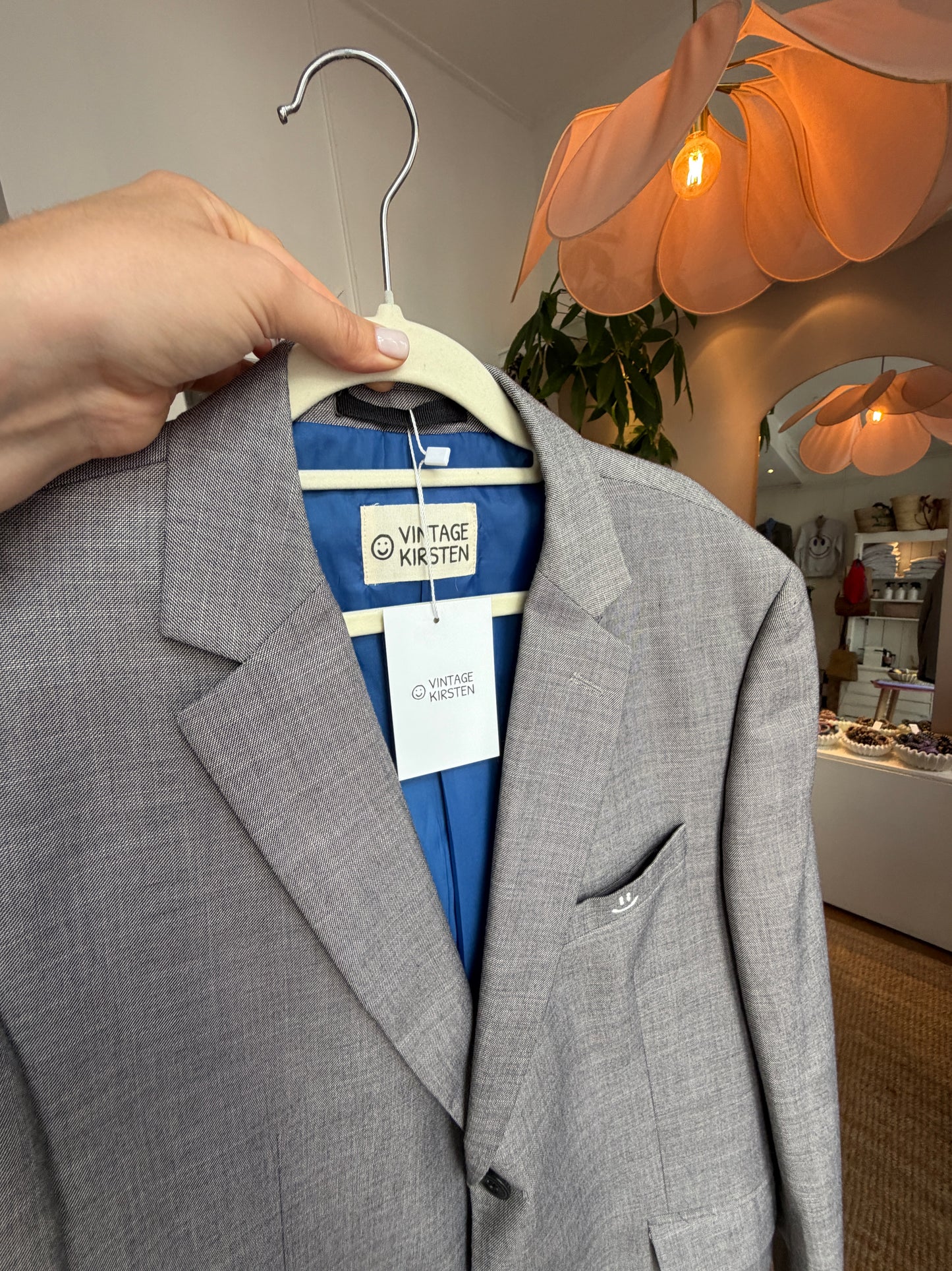 Vintage oversized blazer light grey ◡̈