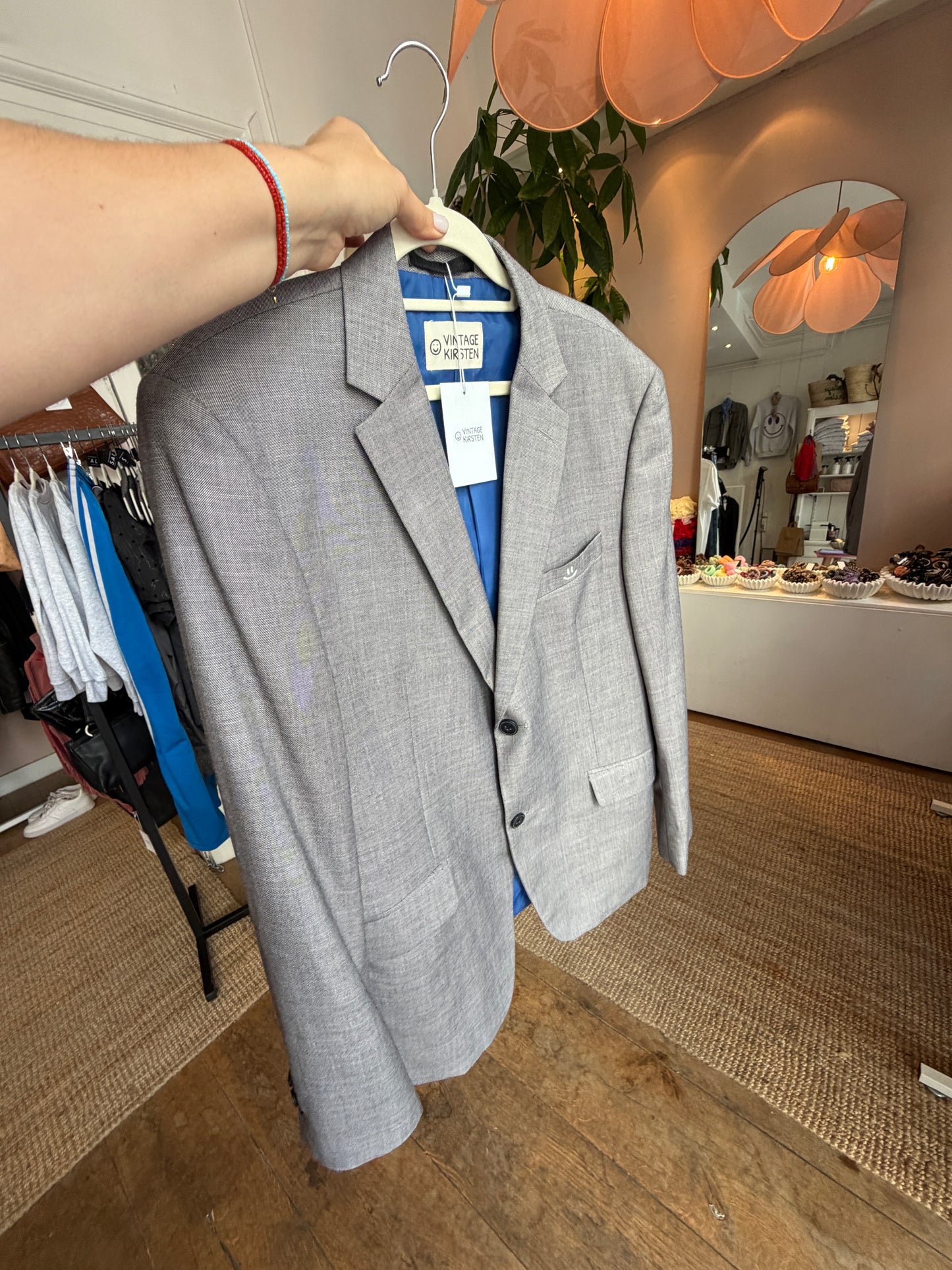 Vintage oversized blazer light grey ◡̈