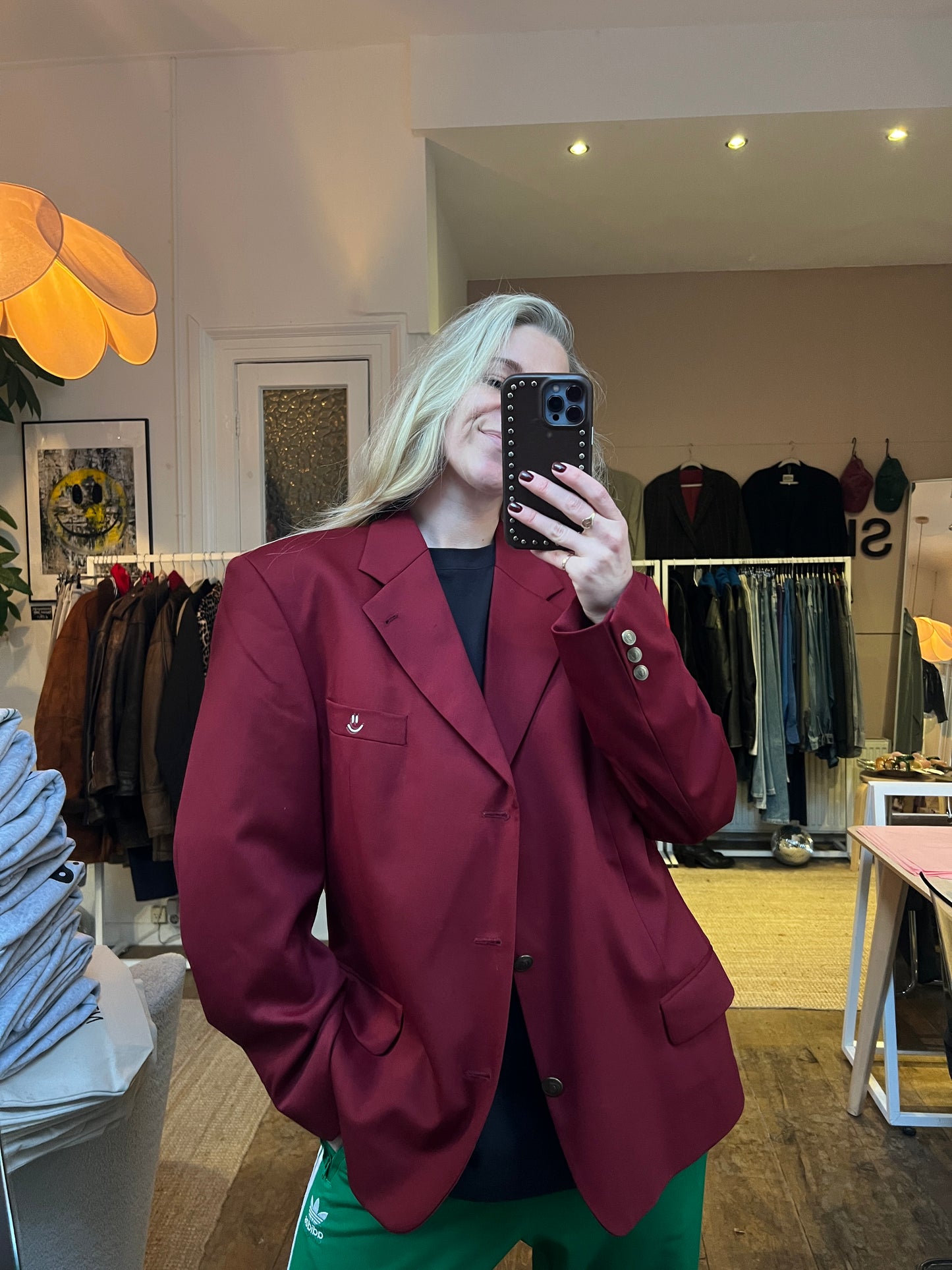Vintage oversized red blazer