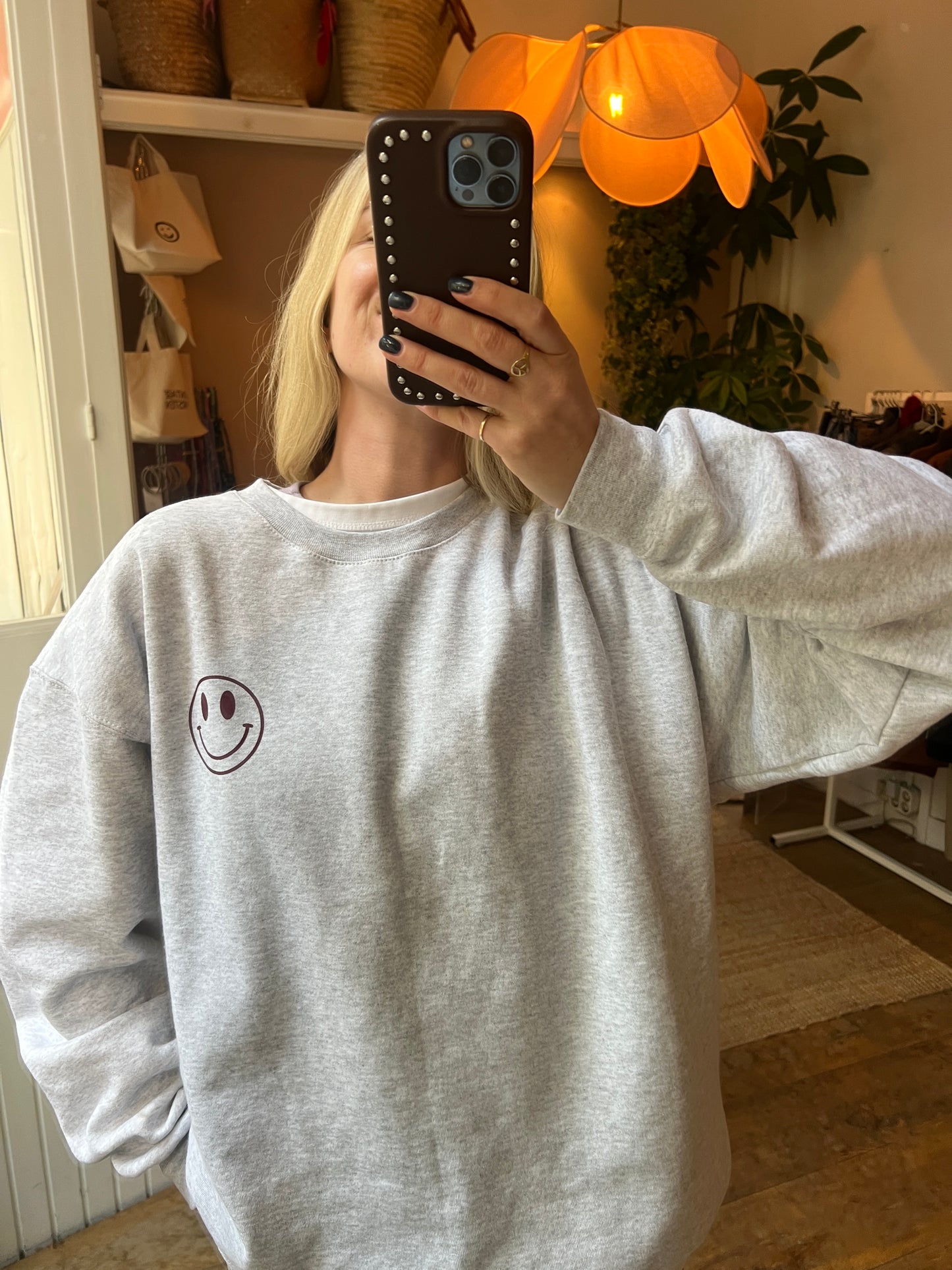 Vintage Kirsten smiley sweater burgundy/brown