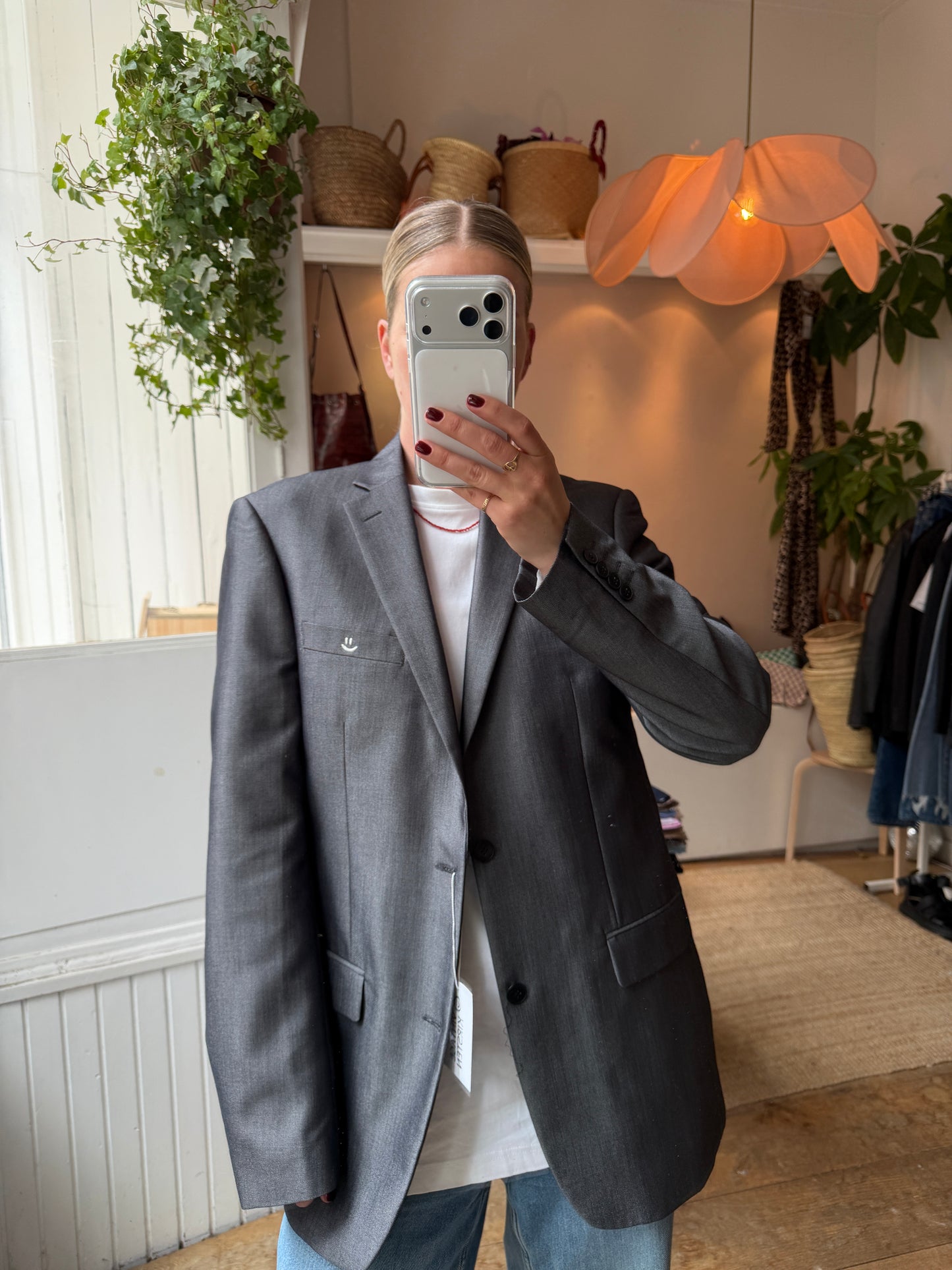 vintage oversized grey blazer ◡̈