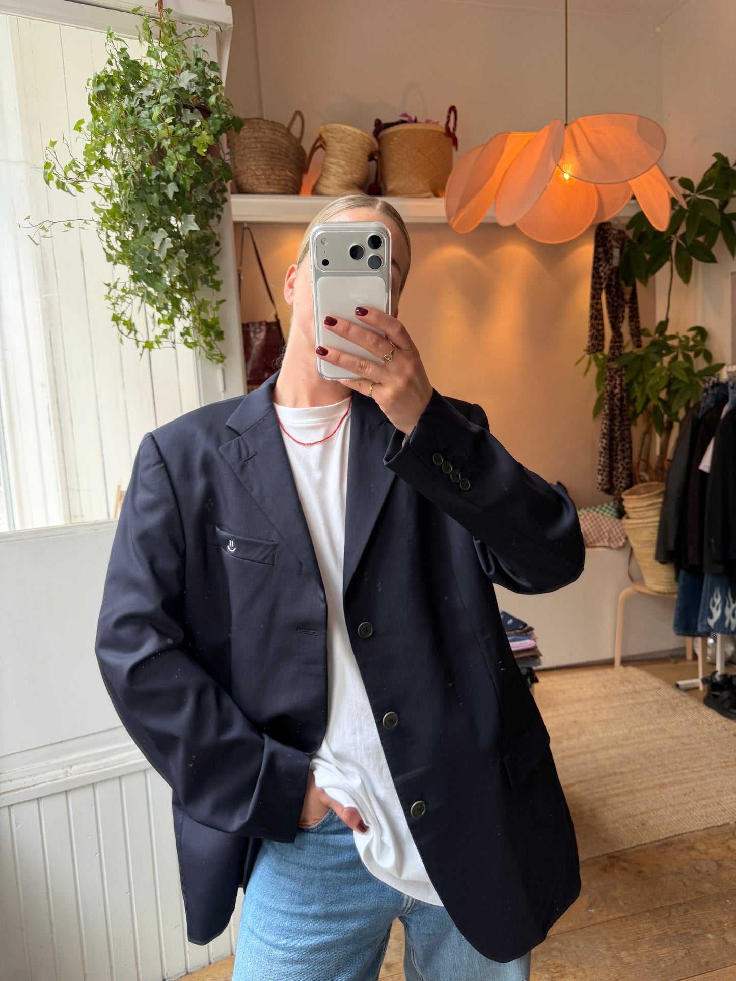 Vintage oversized blue blazer ◡̈