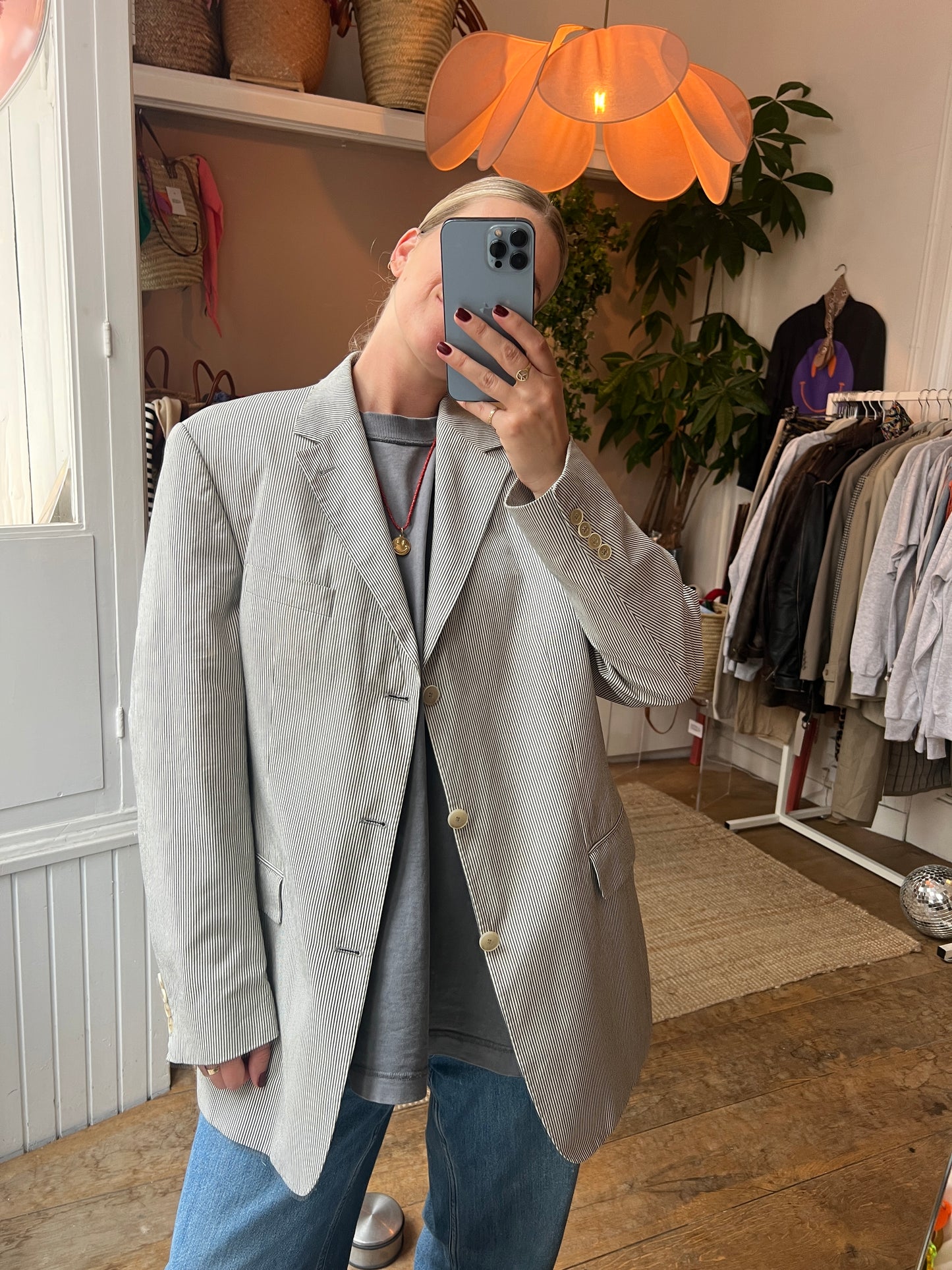 Vintage oversized blazer stripes