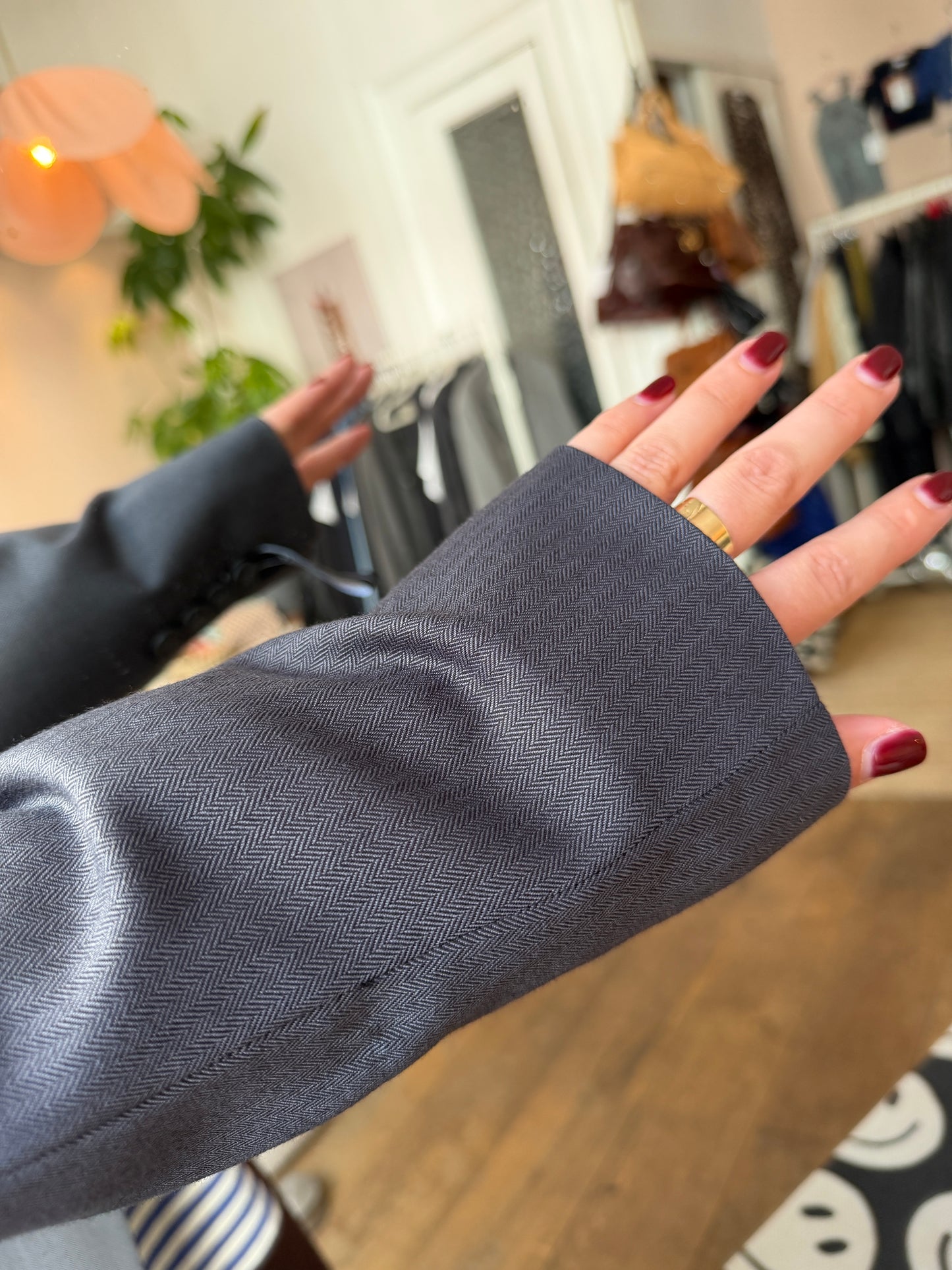 Vintage oversized dark grey blazer ◡̈